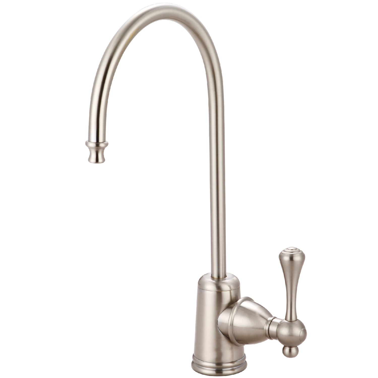 Kingston Tulare KS7198BL - Robinet de filtration d'eau à une poignée vintage 1 trou, nickel brossé