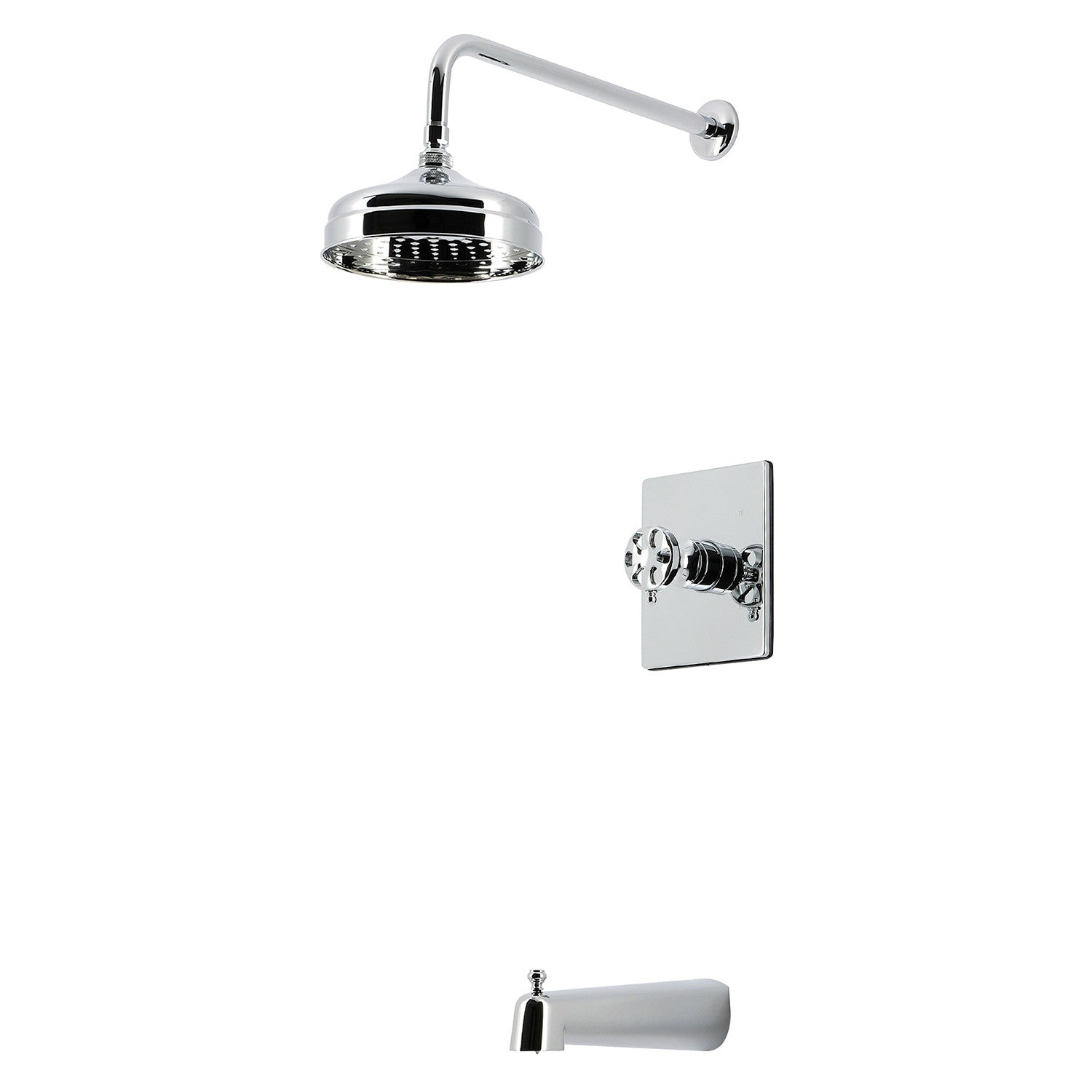 Kingston Belknap KB6341RX Single-Handle Pressure Balanced Tub and Shower Faucet, Polished Chrome