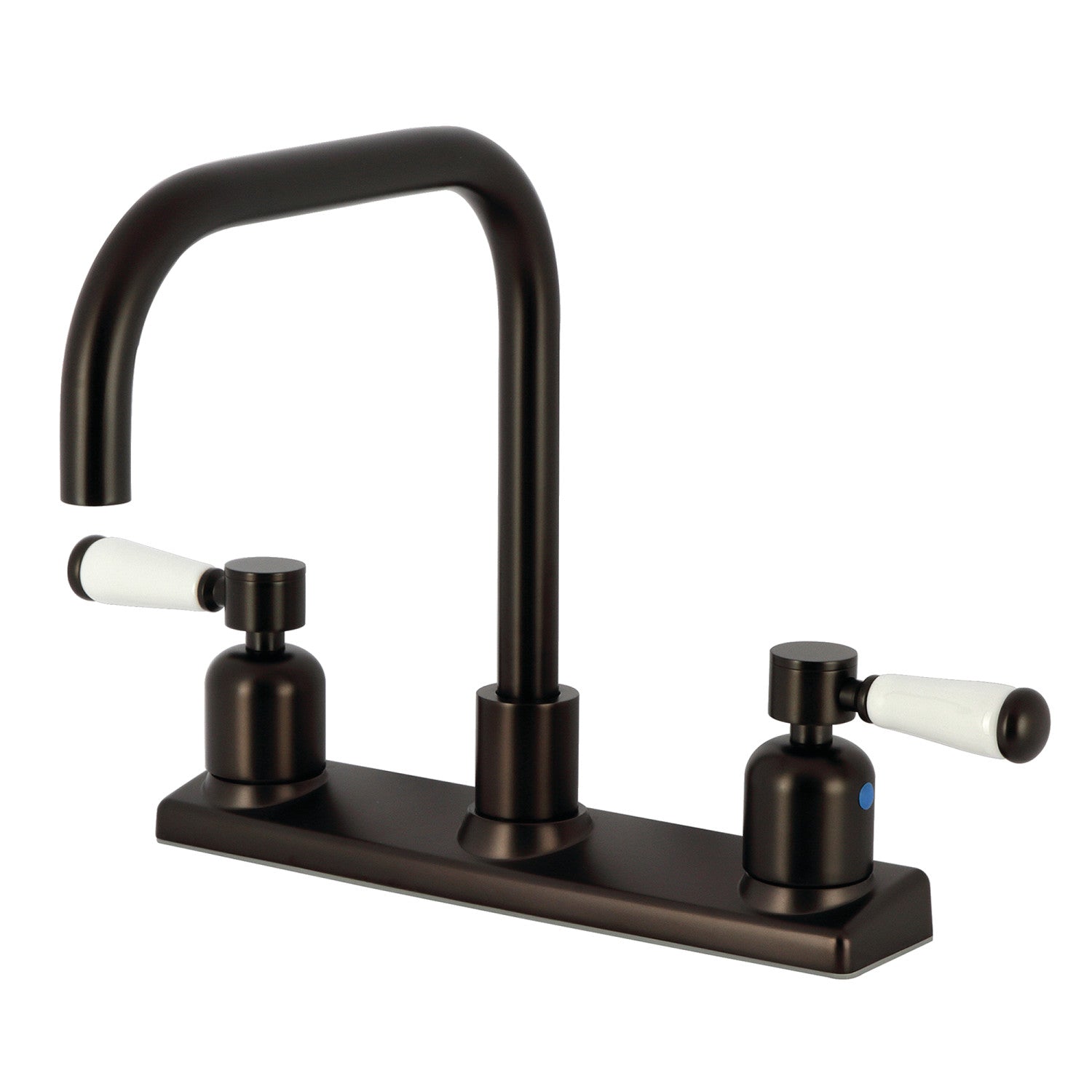 Kingston Tulare FB2145DPL - Paris Deux-Poignées 2 trous 8" Centerset Robinet de Cuisine, Bronze Rubbé à l'huile