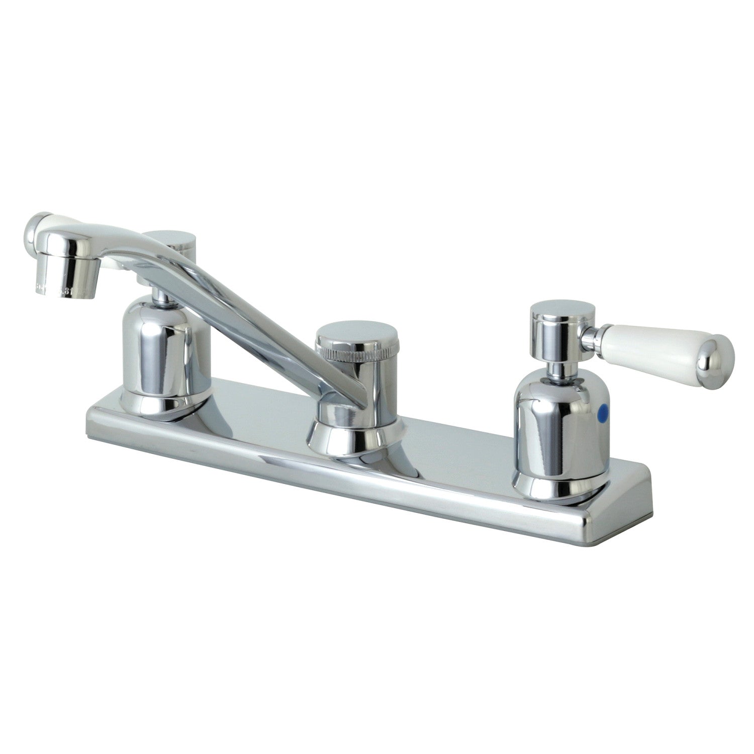Kingston Tulare FB121DPL - Paris Deux-Poignées 2 trous 8" Robinet de Cuisine Centerset, Chrome poli