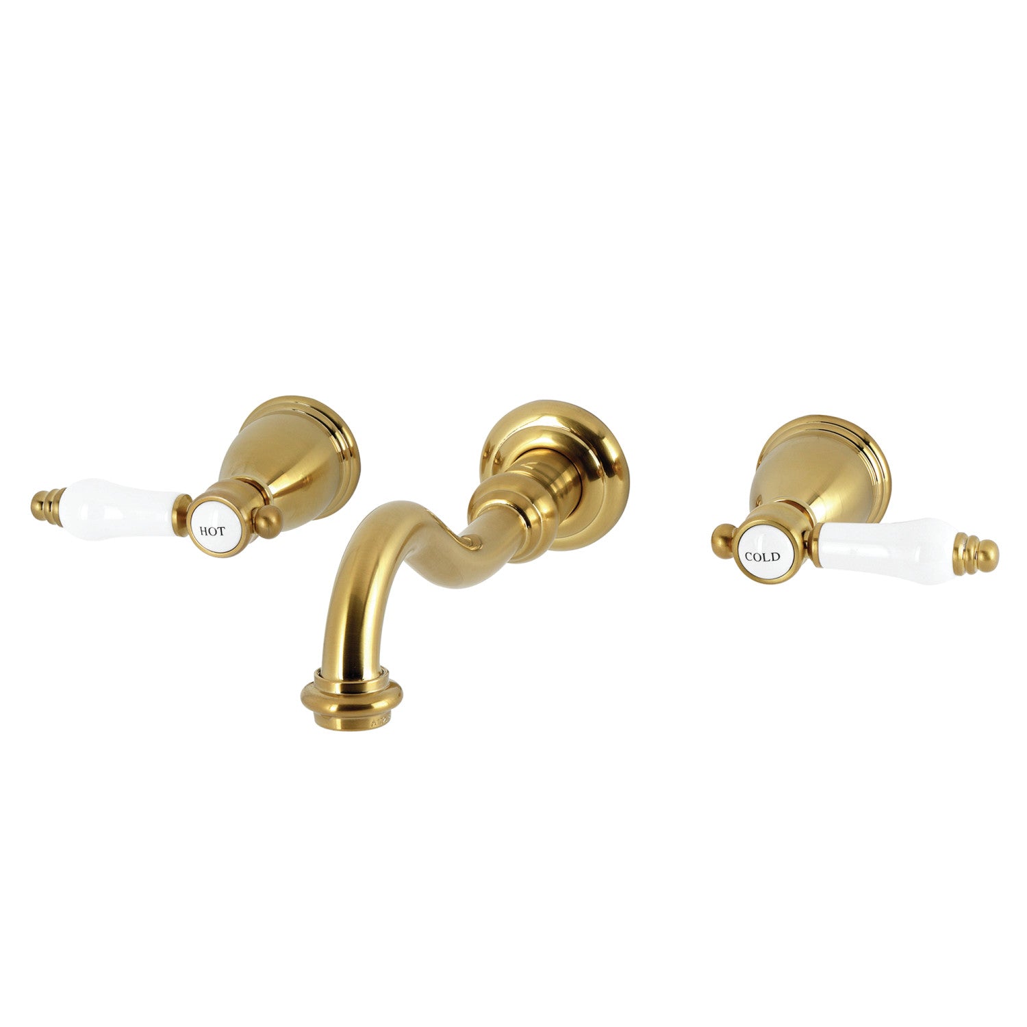 Kingston Heirloom KS3127BPL - Bel-Air Double-Handle 3 trous Robinet de salle de bains mural, laiton brossé