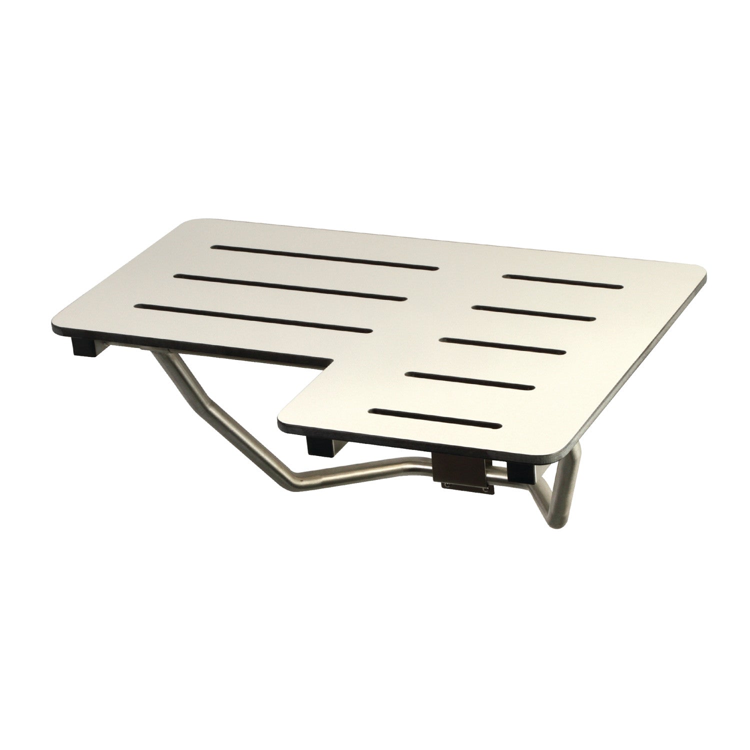Kingston Tulare KBSS2821 - ADAscape 28-Inch x 21-Inch Wall Mount Fold Down Shower Seat, Brushed Stainless Steel
