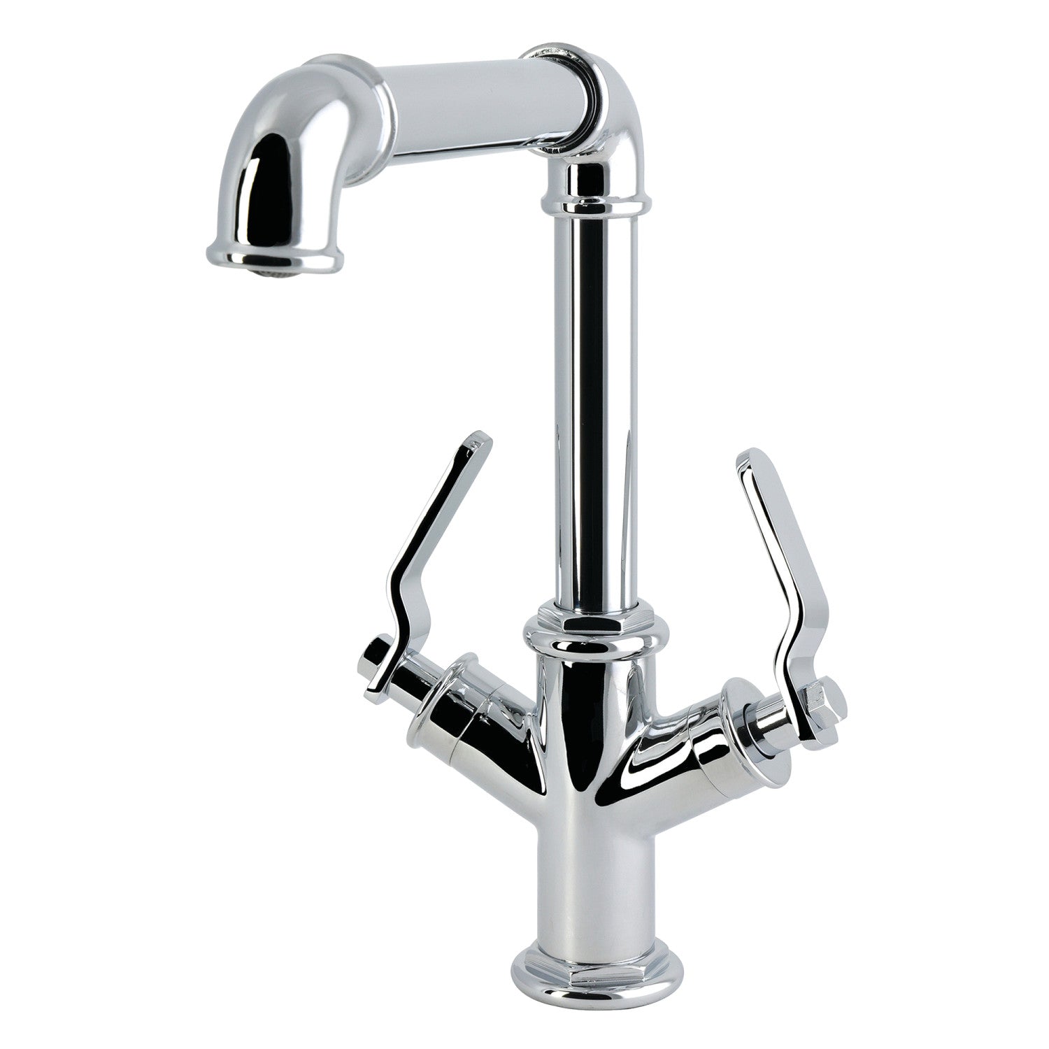 Kingston Whitaker LS6501KL Robinet de cuisine à deux poignées 1 trou, chrome poli