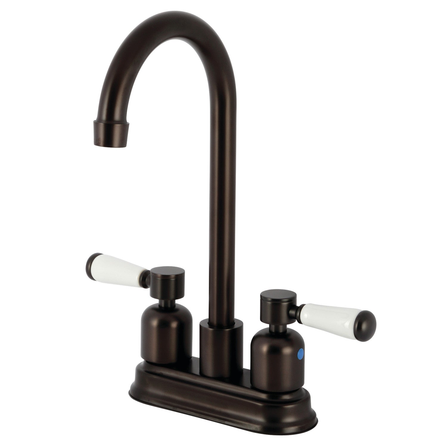 Kingston Tulare KB8495DPL - Robinet de bar à deux poignées 2 trous, bronze huilé