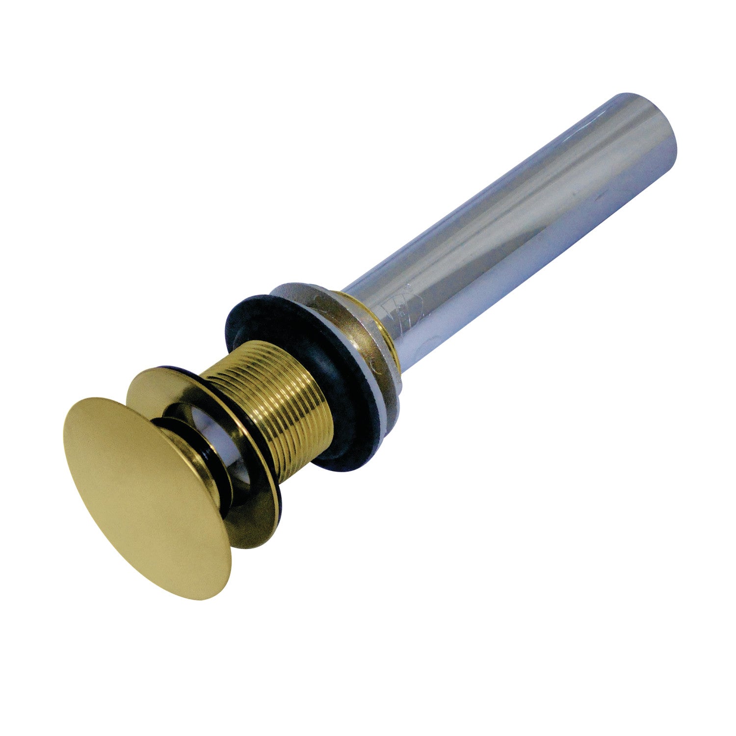 Kingston Sona EV7007 - Trimscape Brass Push Pop-Up Bathroom Sink Drain without Overflow, 22 Gauge, Brushed Brass