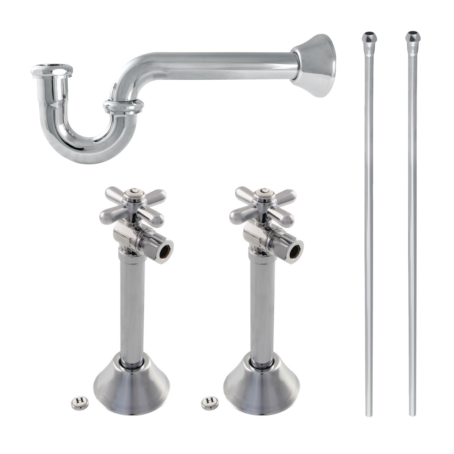 Kingston Heirloom KPK801 - Trimscape Traditional Plumbing Supply Kit Combo, Polished Chrome