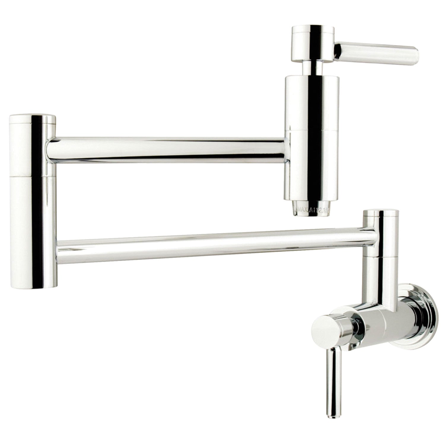 Kingston Sona KS8101DL - Concord Two-Handle 1-Hole Wall Mount Pot Filler Faucet, Polished Chrome