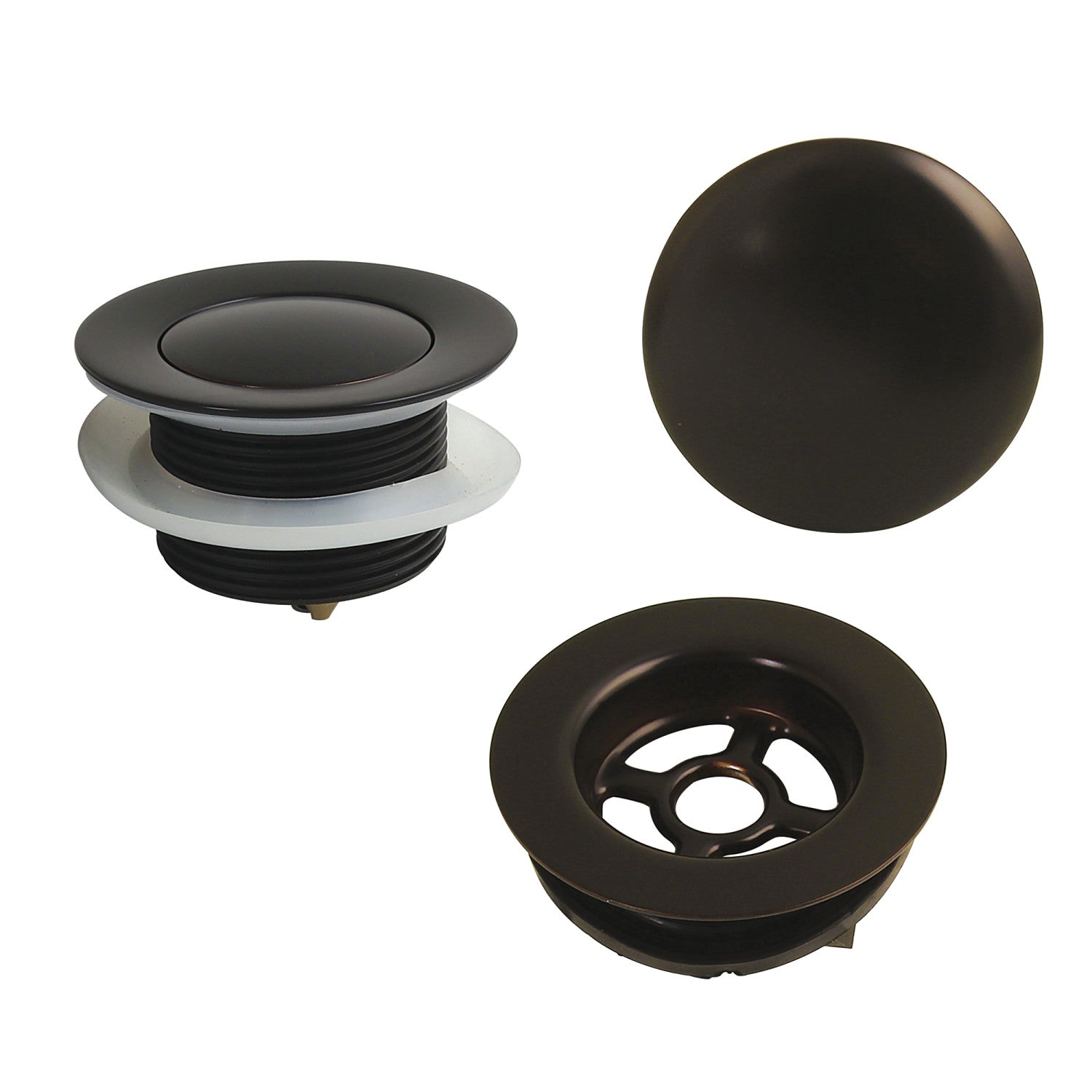 Kingston Trimscape VTDETRIM5 Toe Touch Tub Drain Trim Kit, Oil Rubbed Bronze
