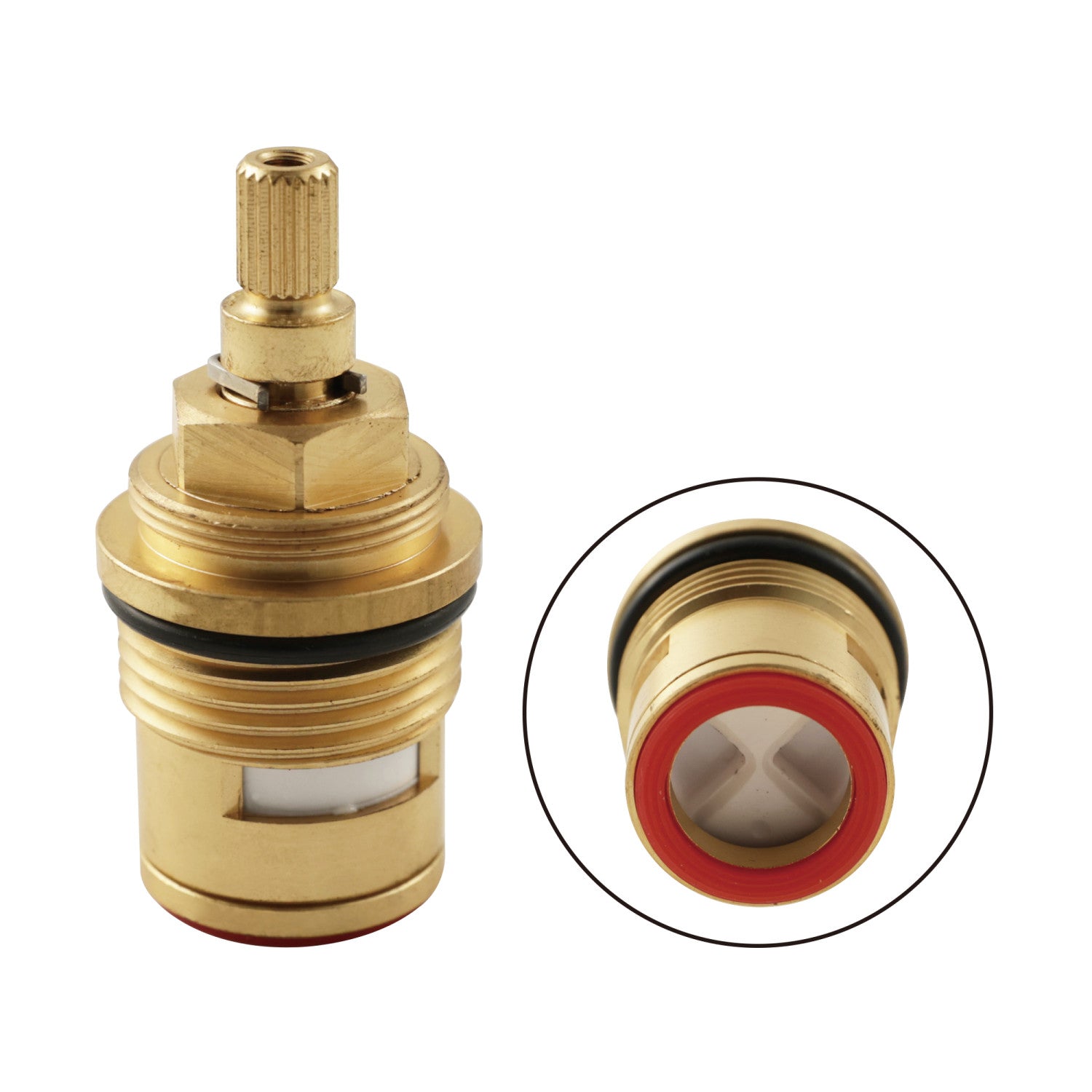 Kingston Heritage KSRPT1341HC Hot Ceramic Disc Cartridge (1 Piece), Raw Brass