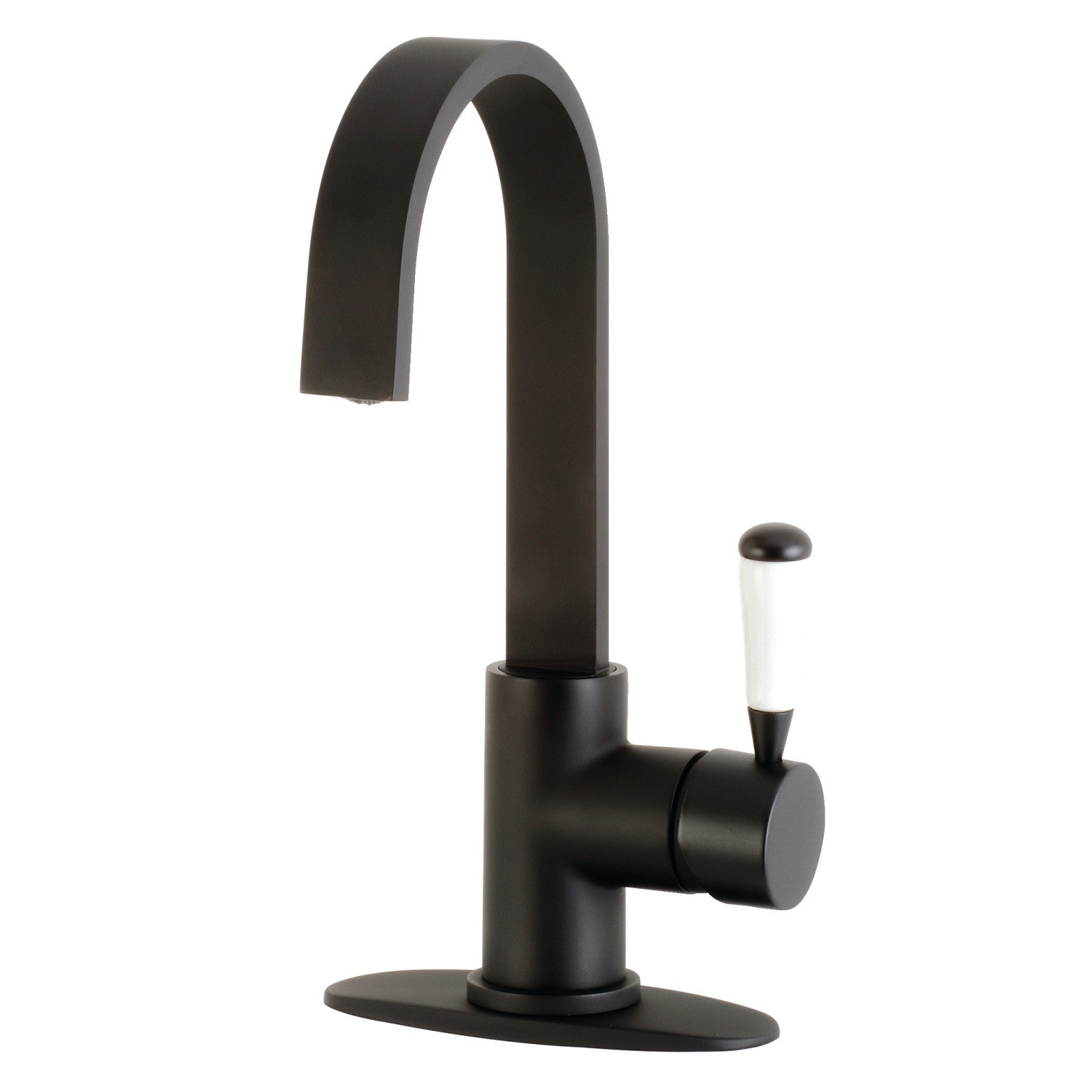 Kingston Sona LS8610DPL - Robinet de bar à une poignée 1 trou, noir mat