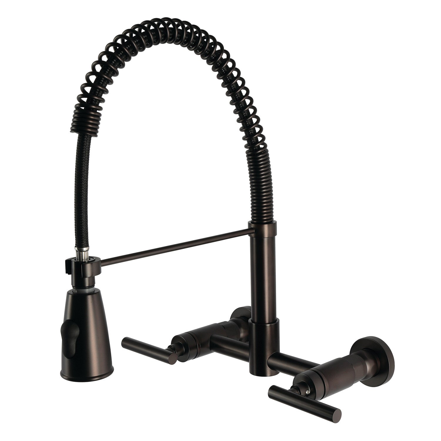 Kingston Sona GS8285CML - Robinet de cuisine à double poignée 2 trous pré-rouleau, bronze frotté à l'huile