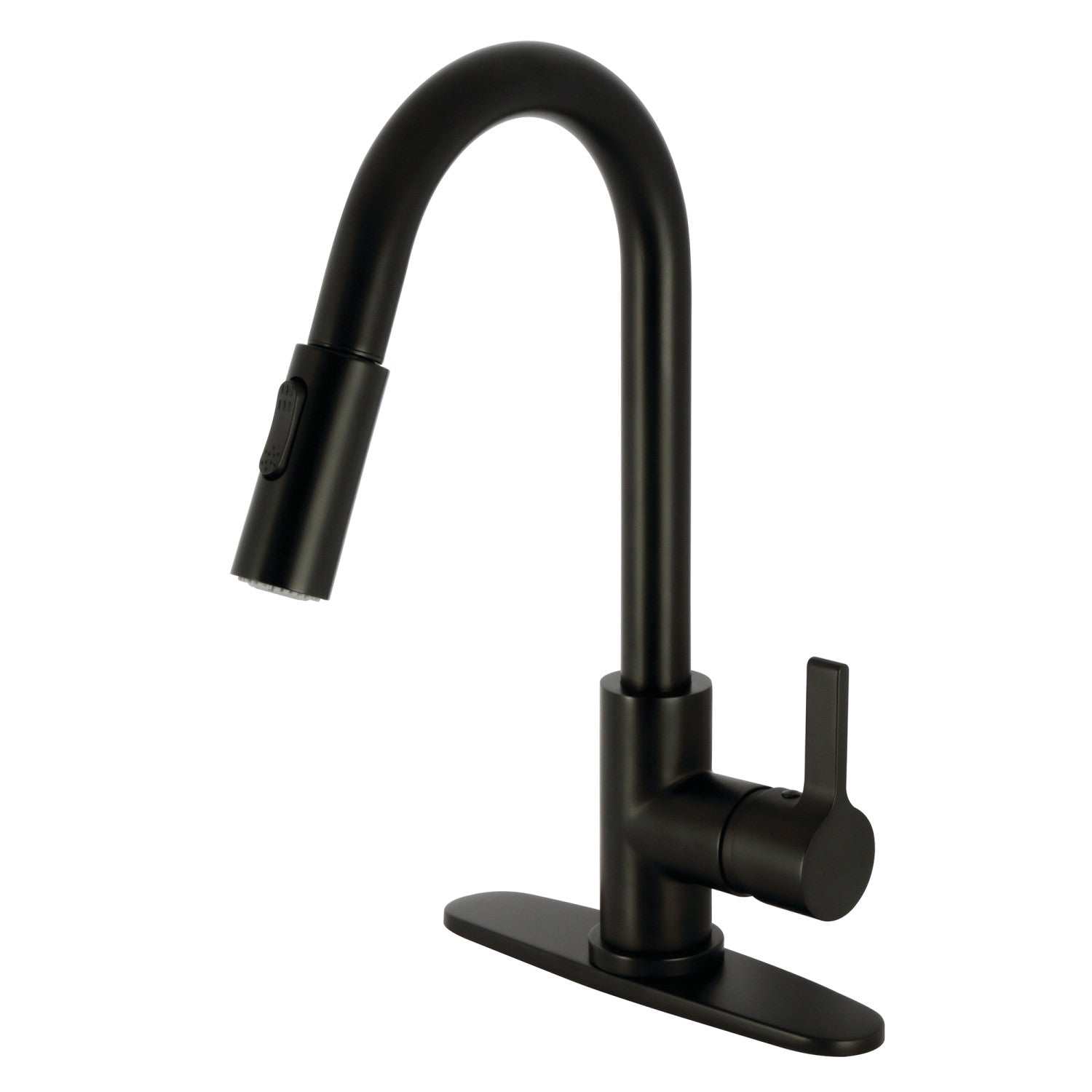 Kingston Sona LS8780CTL - Continental Single-Handle Pull-Down Kitchen Faucet, Matte Black