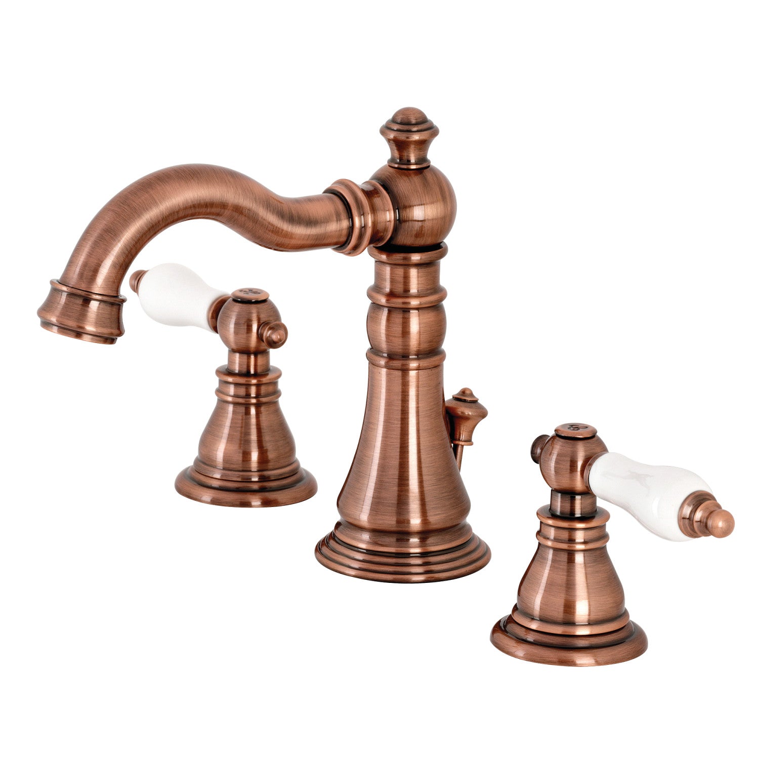 Kingston Heirloom FSC197APLAC - Robinet de salle de bain à deux poignées American Patriot 3 trous