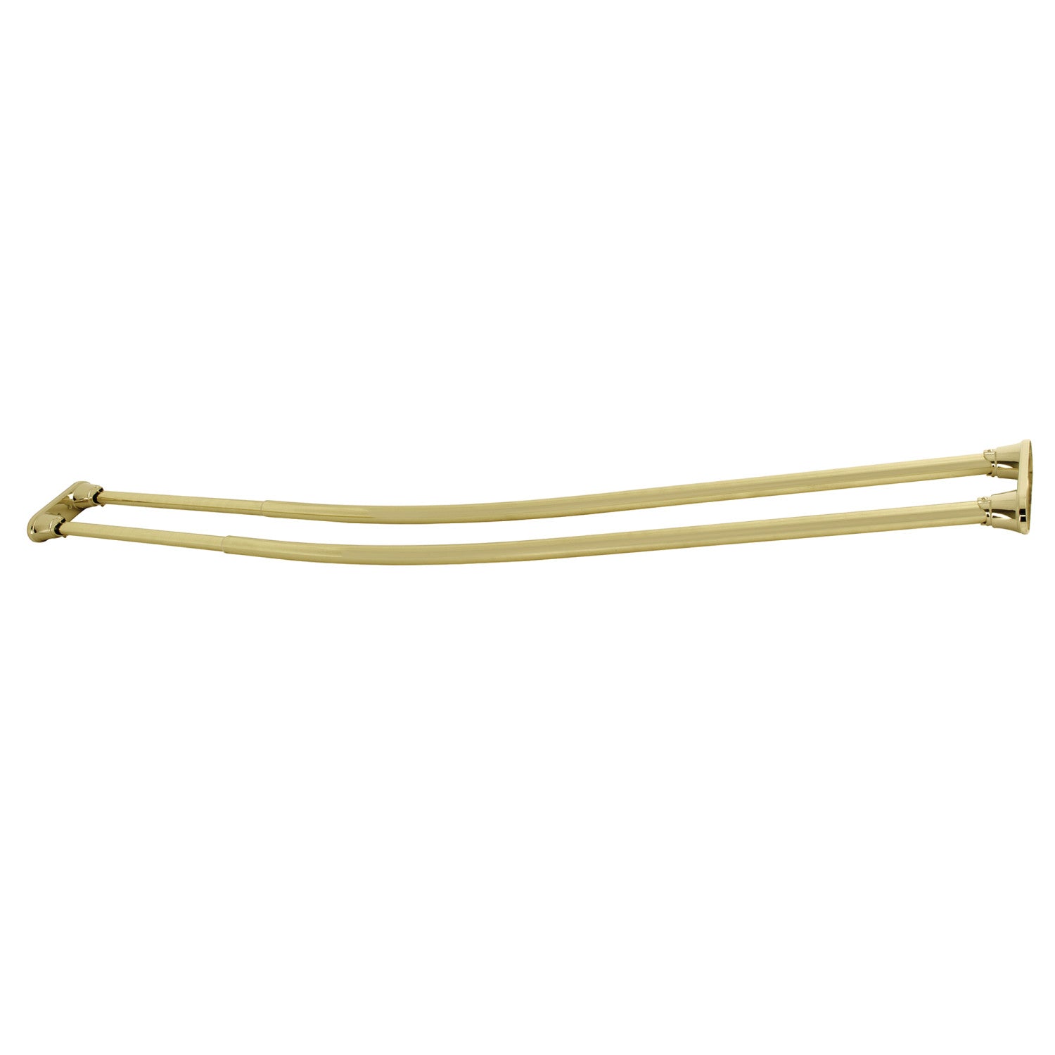 Kingston Edenscape CCD2172 60-inch to 72-inch réglable double courbe tringle à rideau de douche, laiton poli