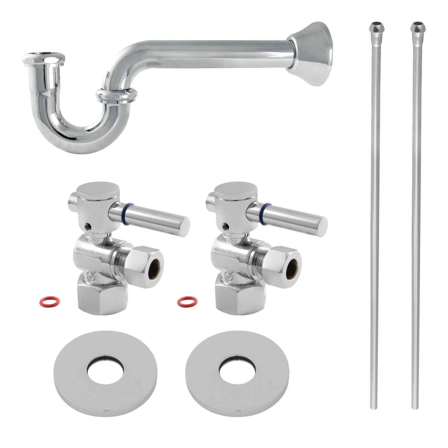 Kingston Tulare KPK401 - Concord Modern Plumbing Sink Trim Kit with P-Trap, Polished Chrome