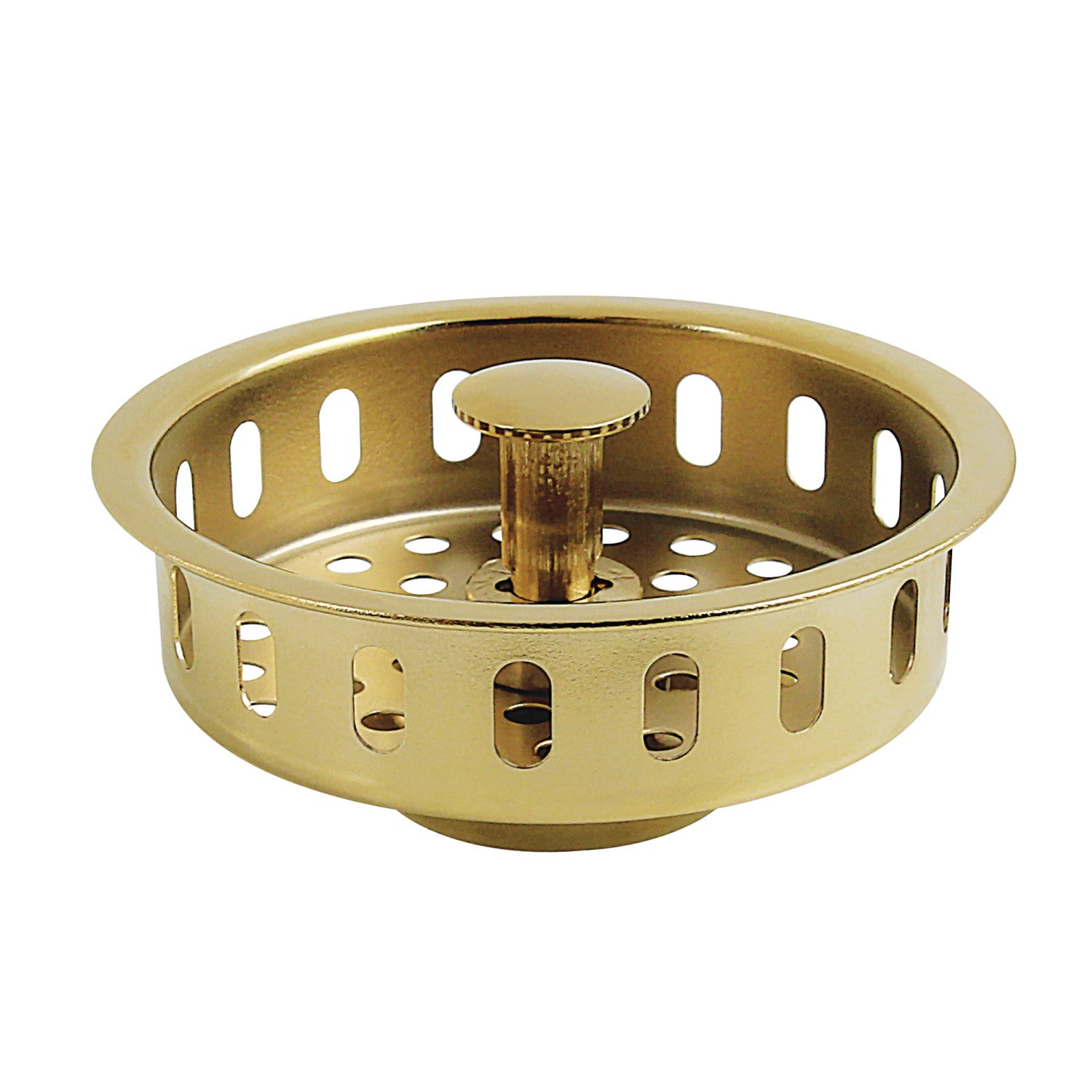 Kingston Made To Match KBP2002 3-1/2 Inch Kitchen Sink Basket Strainer Only, Polished Brass