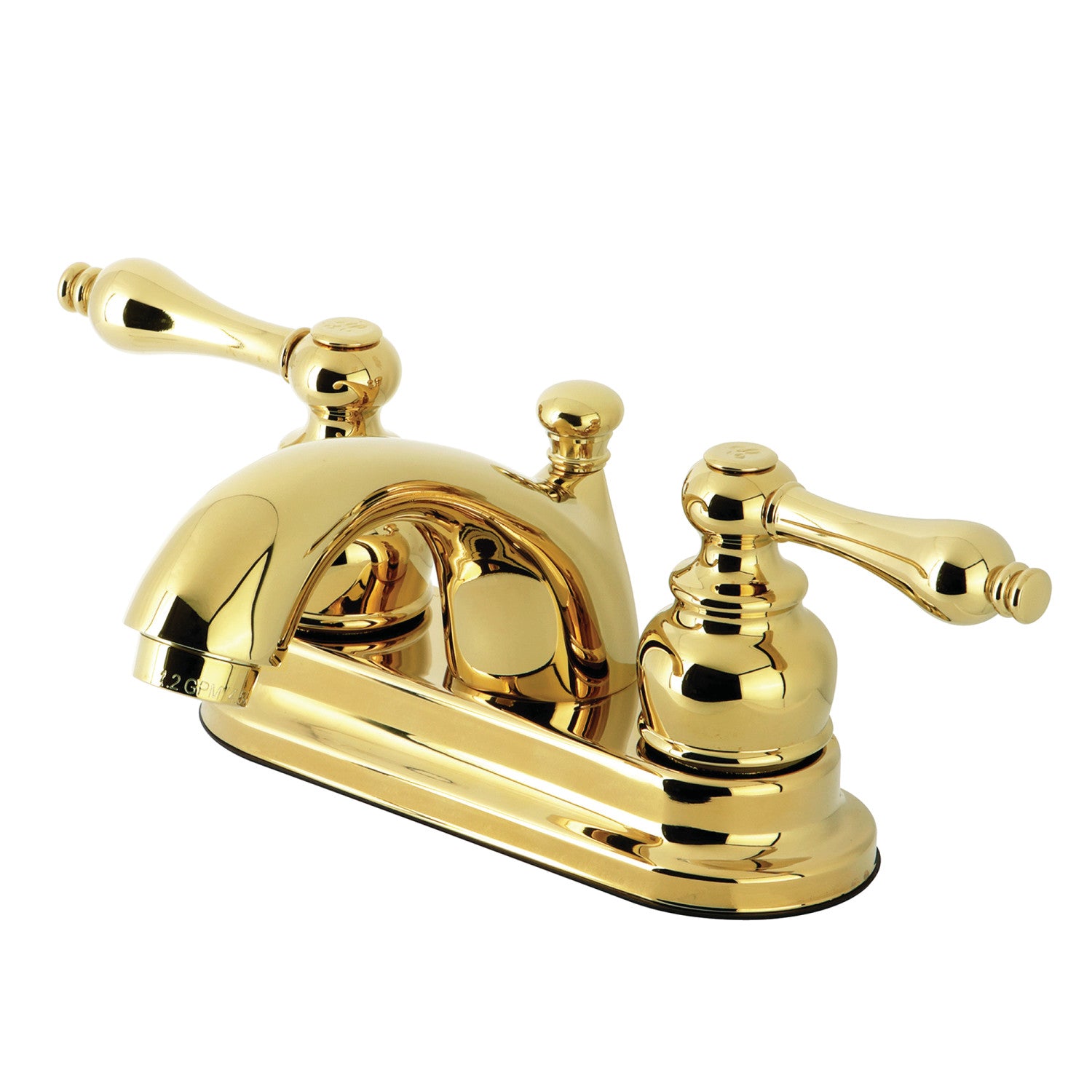 Kingston Heirloom KB2602AL - Vintage Double-Handle 3 trous montage sur plage 4-Inch Centerset Robinet de salle de bains avec drain à tirette, laiton poli