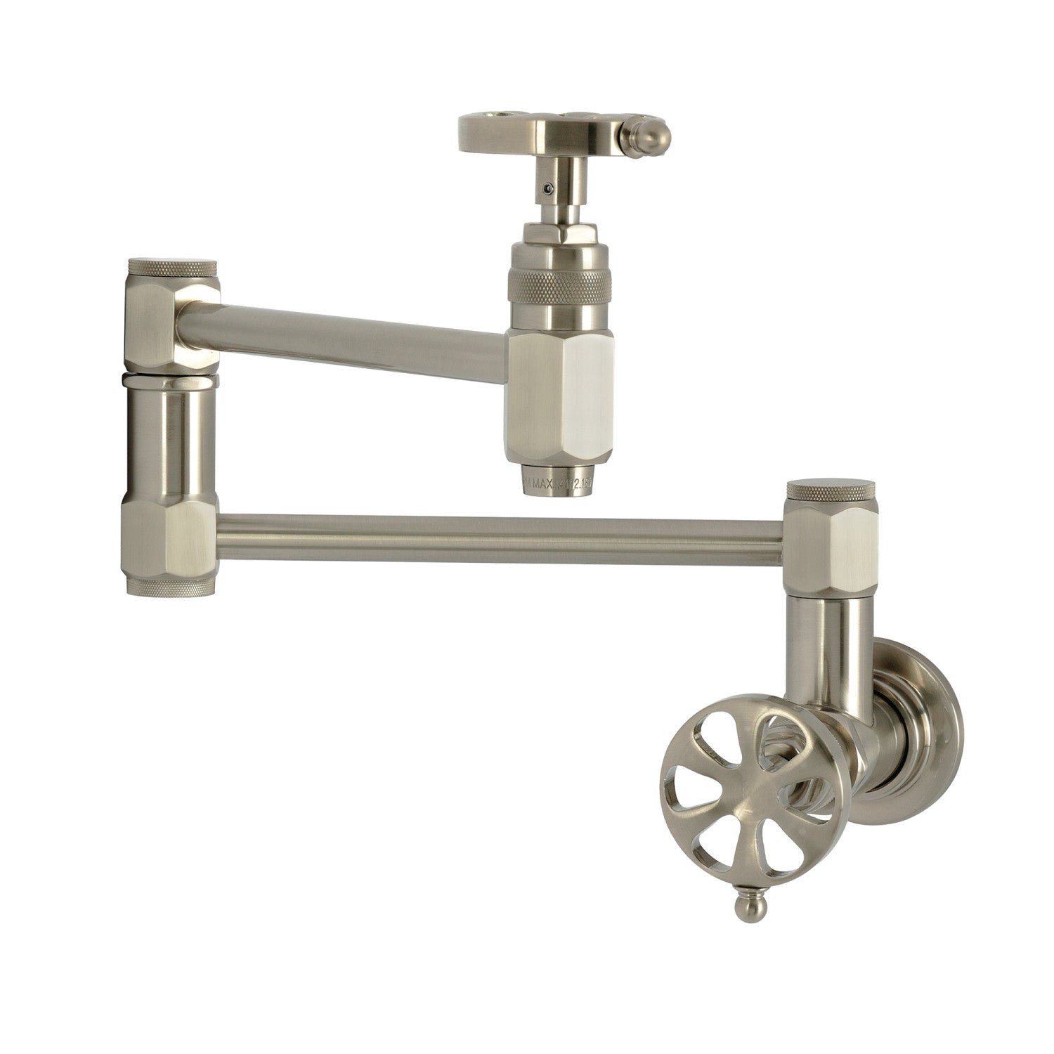 Kingston Sona KS5108RX - Robinet de remplissage de pot de montage mural Belknap, nickel brossé