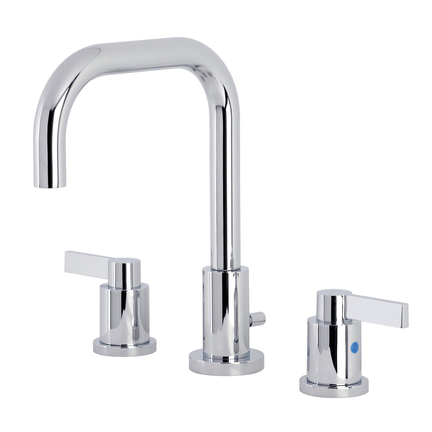 Kingston Sona FSC8931NDL - NuvoFusion Robinet de salle de bain à deux poignées 3 trous Robinet de salle de bain à montage étendu avec à tirette en laiton, chrome poli