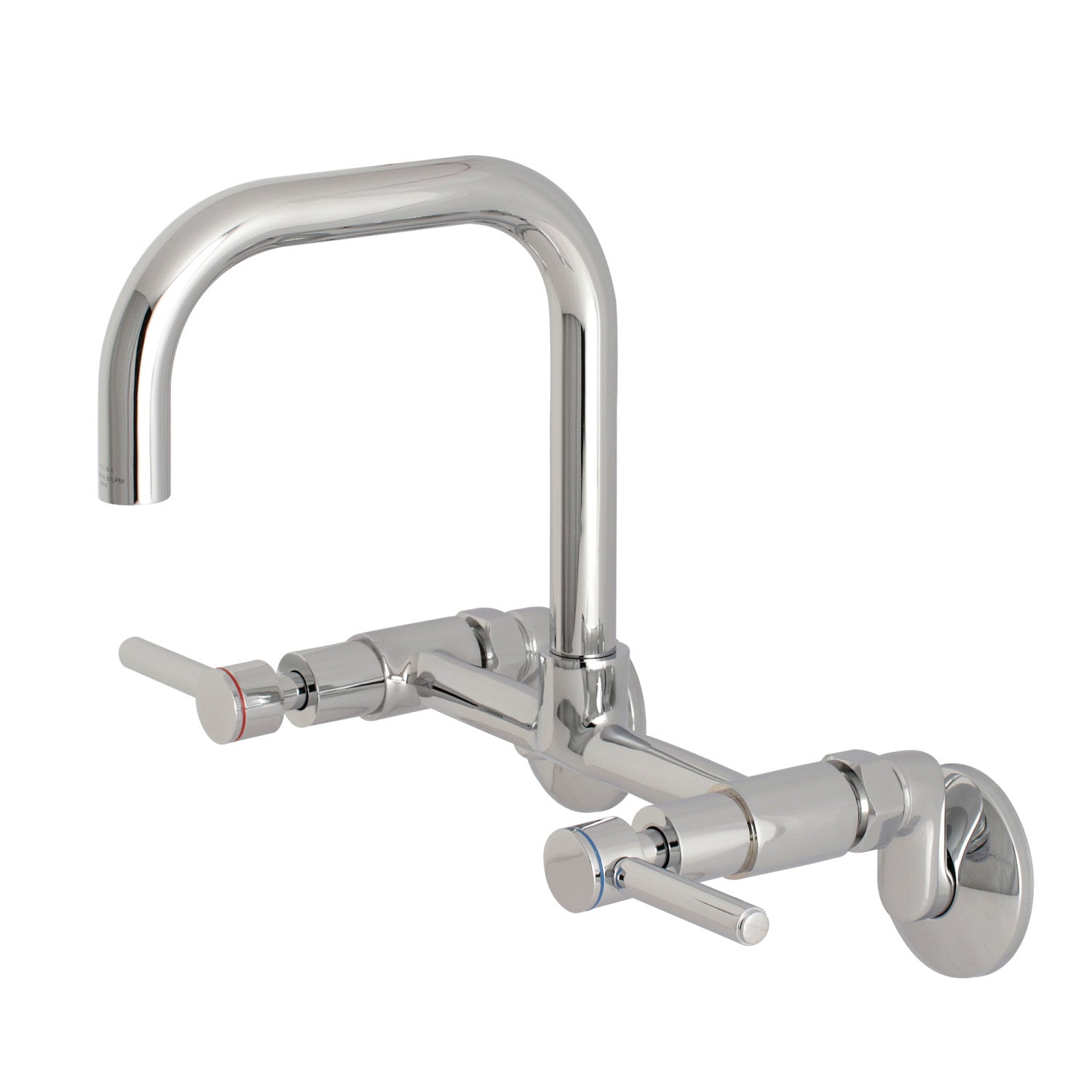 Kingston Sona KS813C - Concord Two-Handle 2-Hole Wall Mount Bridge Kitchen Faucet, Polished Chrome
