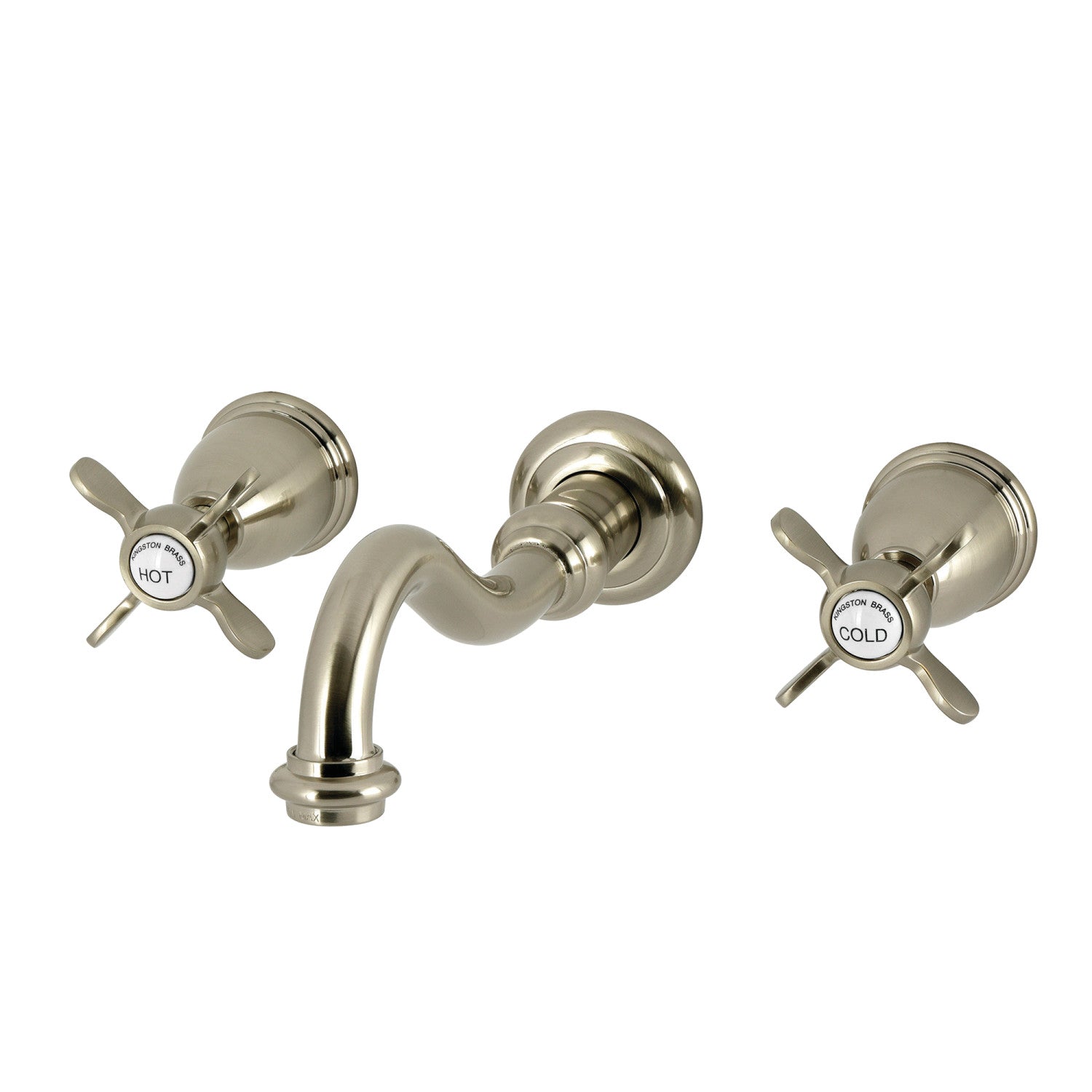 Kingston Heirloom KS3128BEX - Essex Double-Handle 3 trous Robinet de salle de bains mural, Nickel brossé