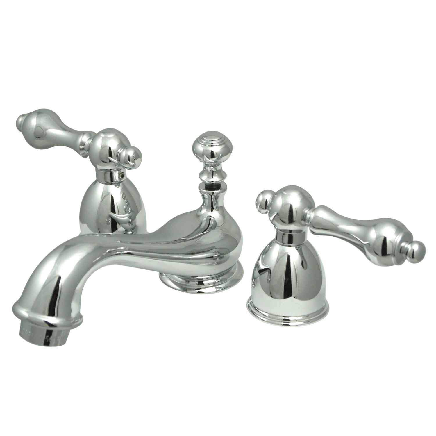 Kingston Heirloom KS3951AL - Robinet de salle de bains mini-large avec couvercle en laiton, chrome poli