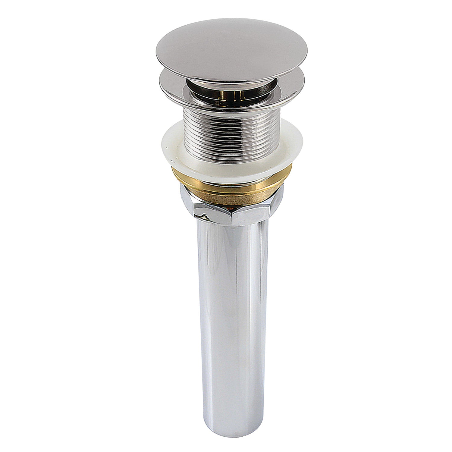 Kingston Sona GCL112PN - Trimscape Brass Pop Up Drain for Cast Iron Utility Sink, Polished Nickel