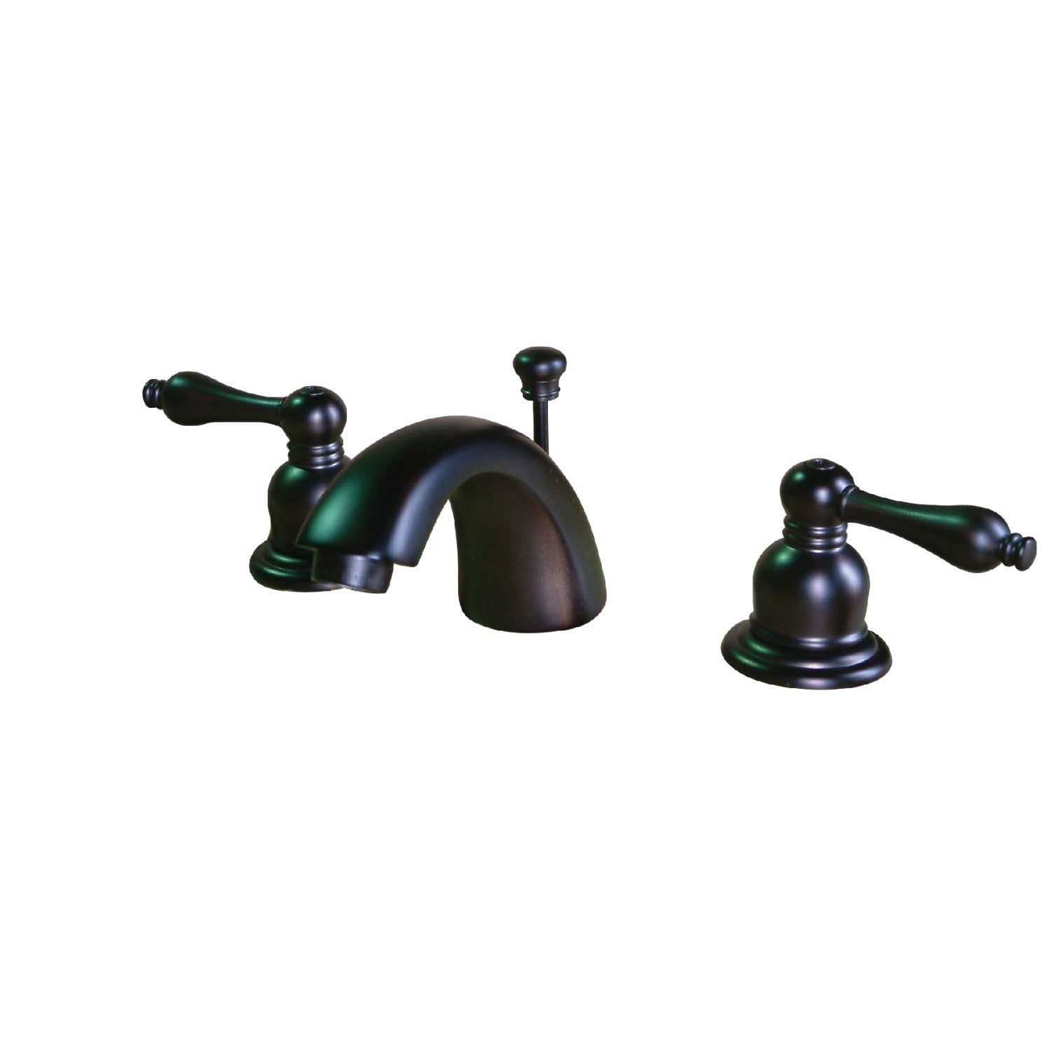Kingston Heirloom KB945AL - Victorian à deux poignées 3 trous montage sur plage Mini-Widespread Robinet de salle de bain avec drain à tirette, bronze frotté à l'huile