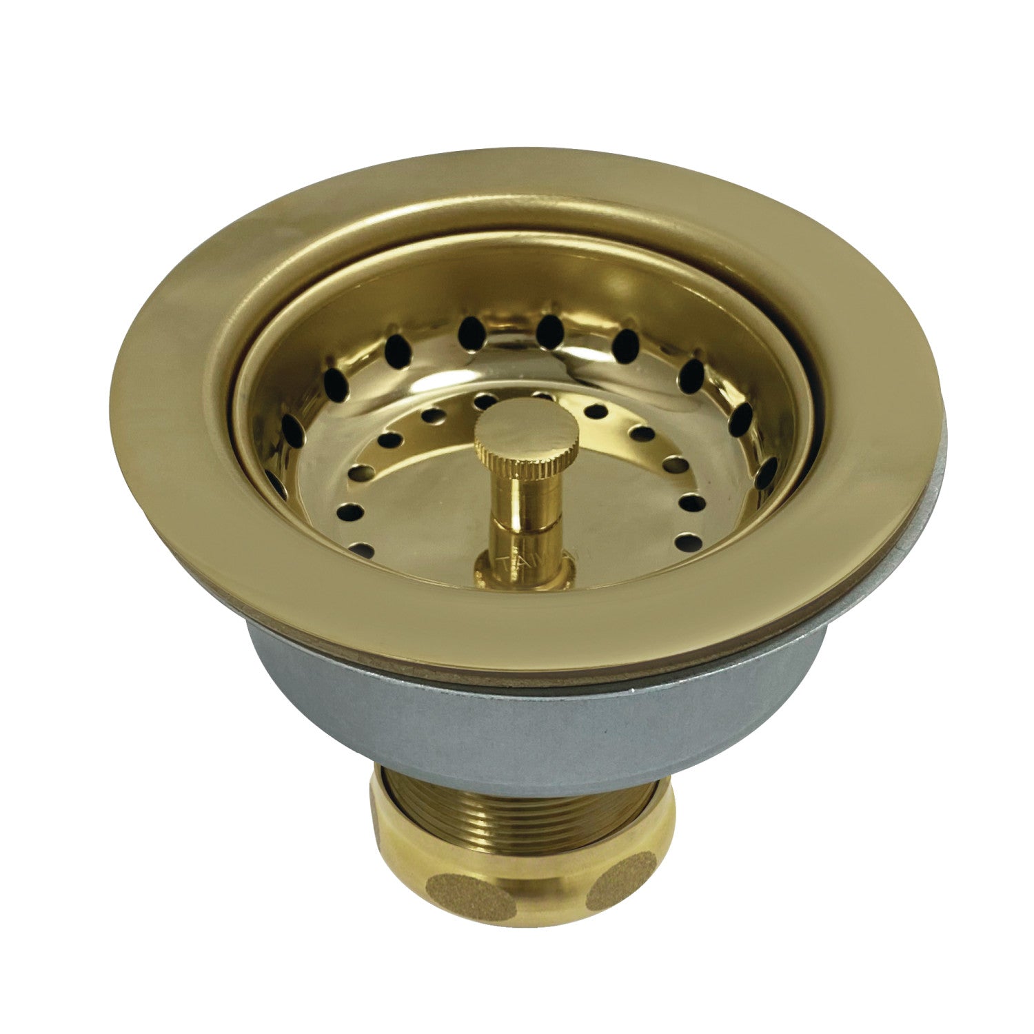 Kingston Tacoma K112PB 3-1/2 Inch Kitchen Sink Basket Strainer Only, Polished Brass