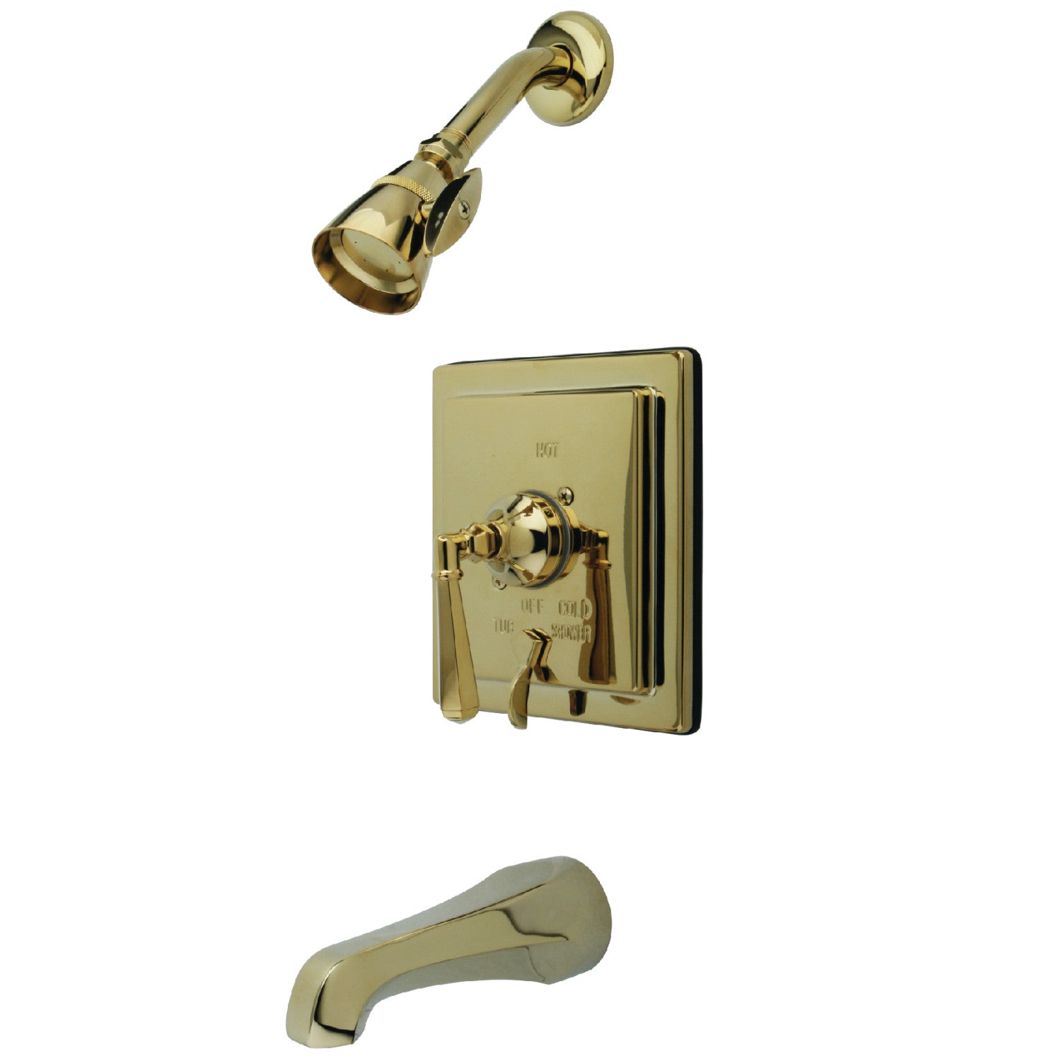 Kingston Tulare KB86524HL - Robinet de baignoire et de douche à pression métropolitain, laiton poli