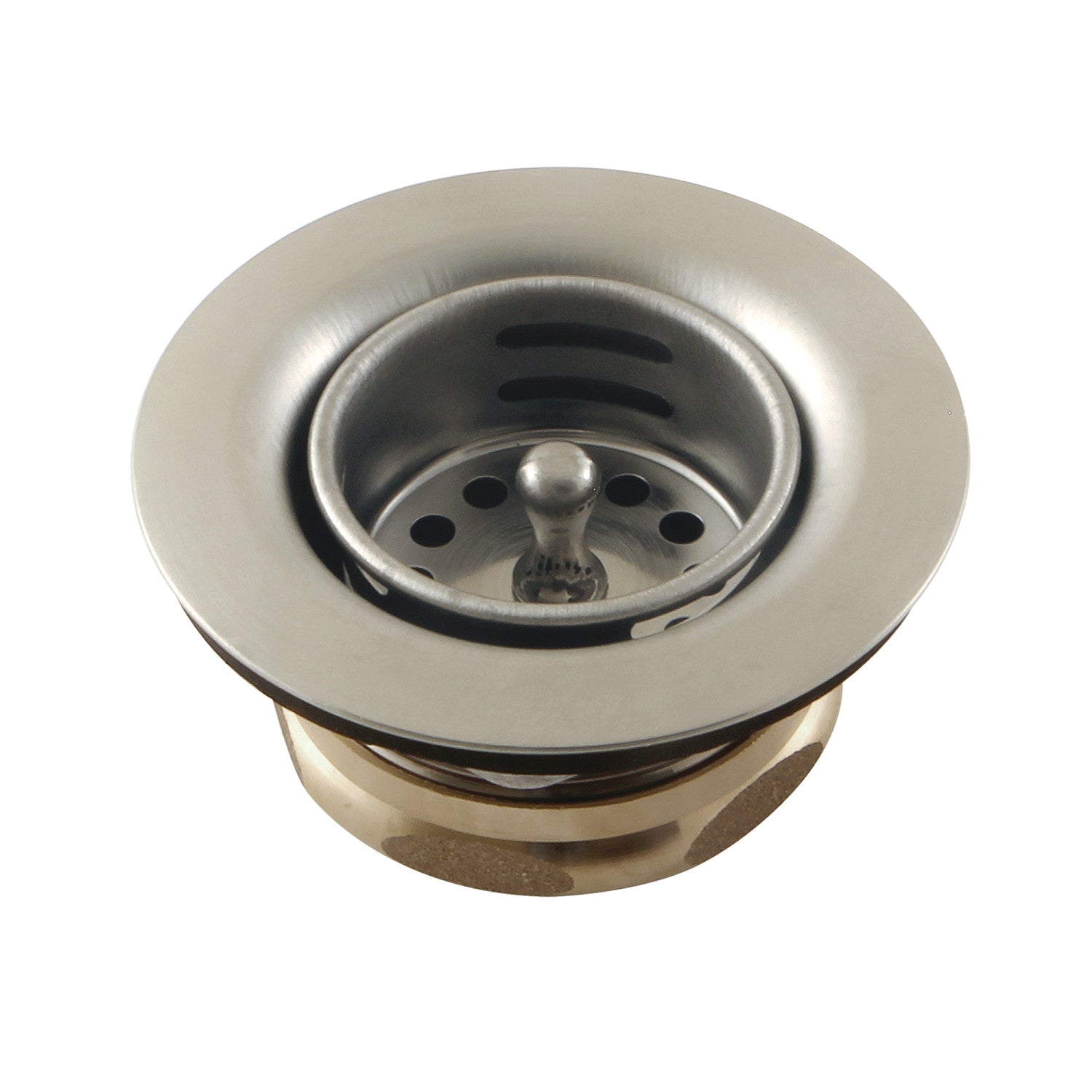 Kingston Tacoma K461BBN Stainless Steel Bar Sink Basket Strainer with Brass Nut, Brushed Nickel
