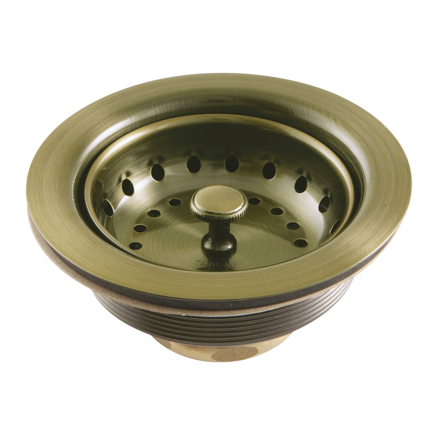 Kingston Tacoma K111BAB 3-1/2 Inch Kitchen Sink Basket Strainer Only, Antique Brass