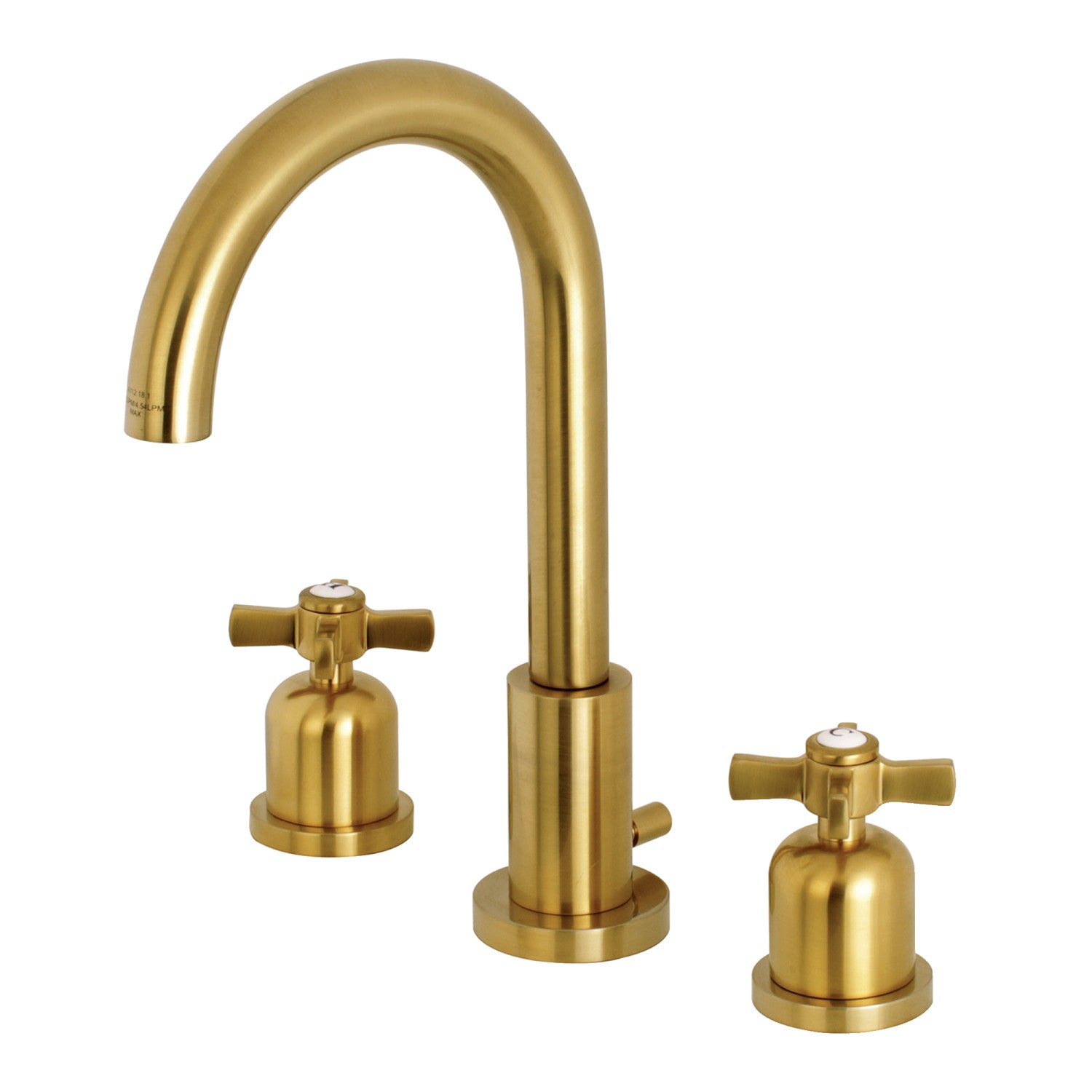 Kingston Sona FSC8923ZX - Millennium Two-Handle 3-Hole Deck Mount Widespread Bathroom Faucet with Brass Pop-Up, Brushed Brass