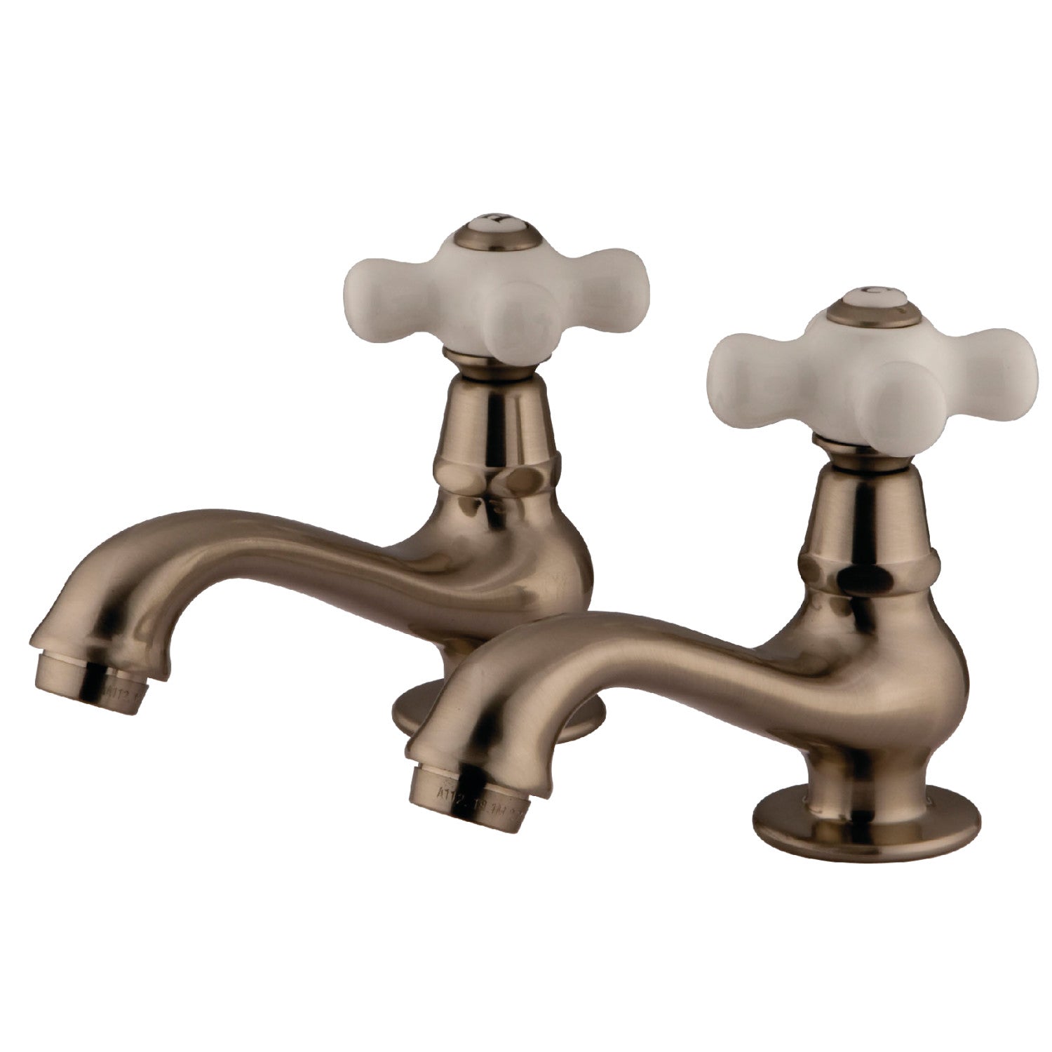 Kingston Heirloom KS1108PX - Robinet de robinet de bassin à deux poignées Heritage, Nickel brossé