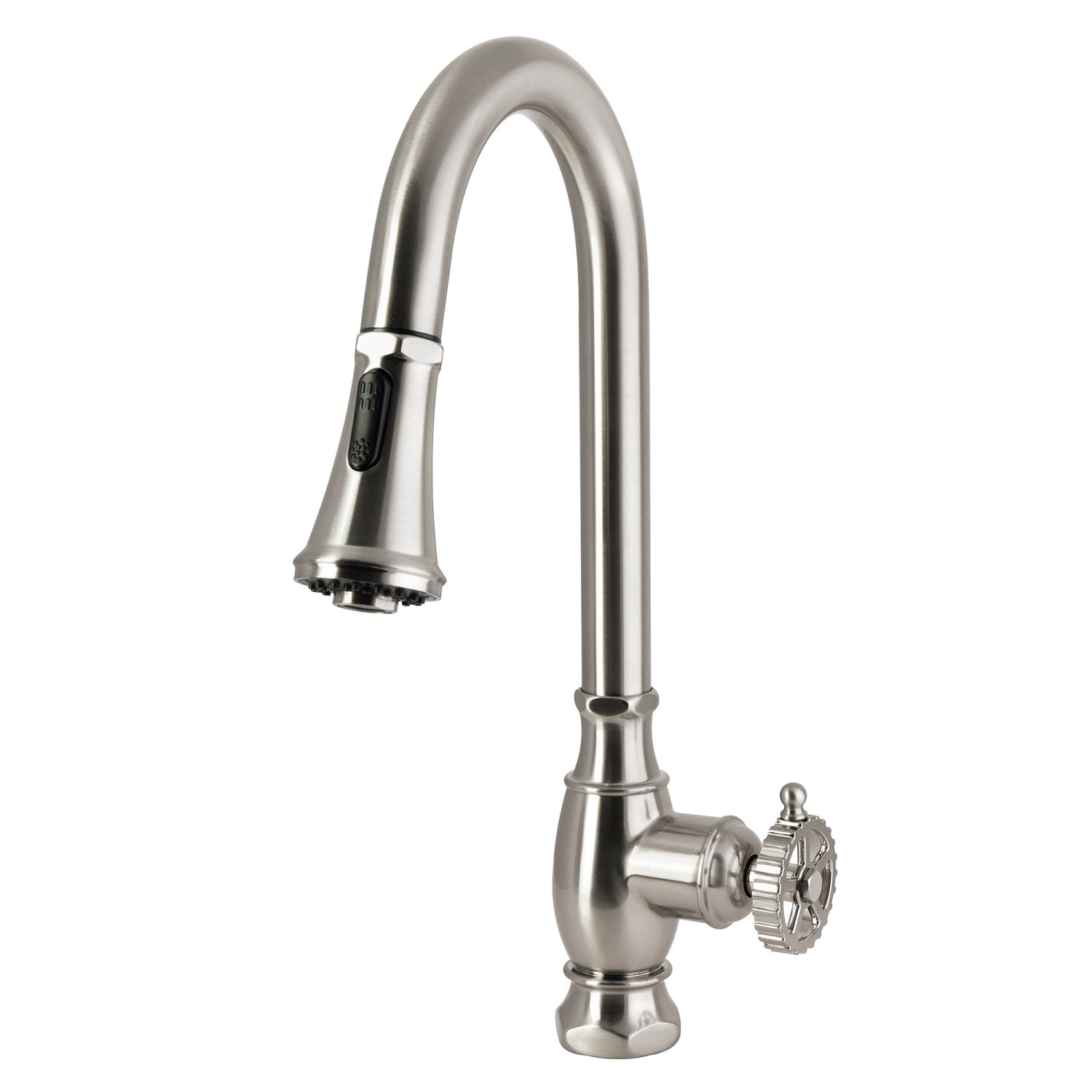 Kingston Fuller LS8698CG Robinet de cuisine à une poignée, nickel brossé