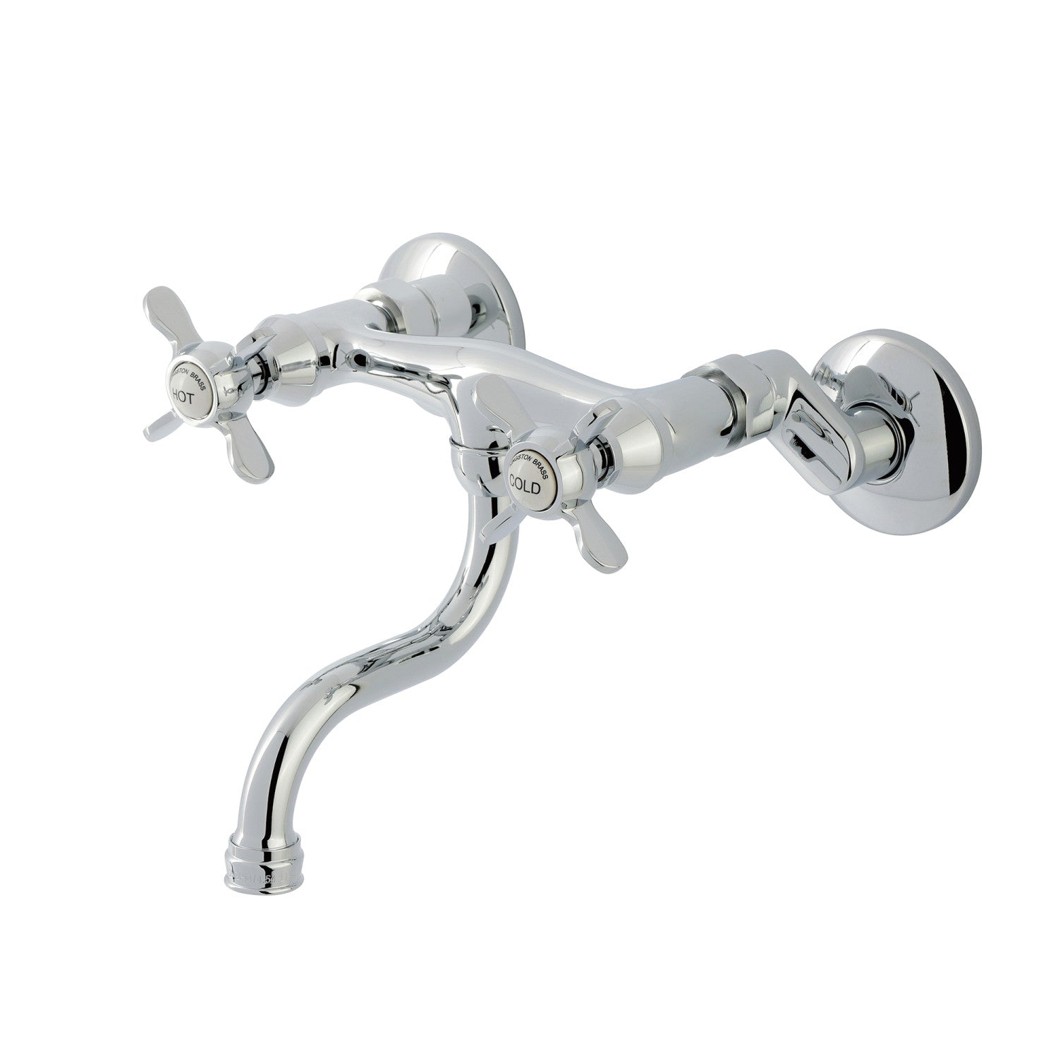 Kingston Heirloom KS2111BEX - Essex Double-Handle 2 trous Robinet de salle de bains mural, chrome poli