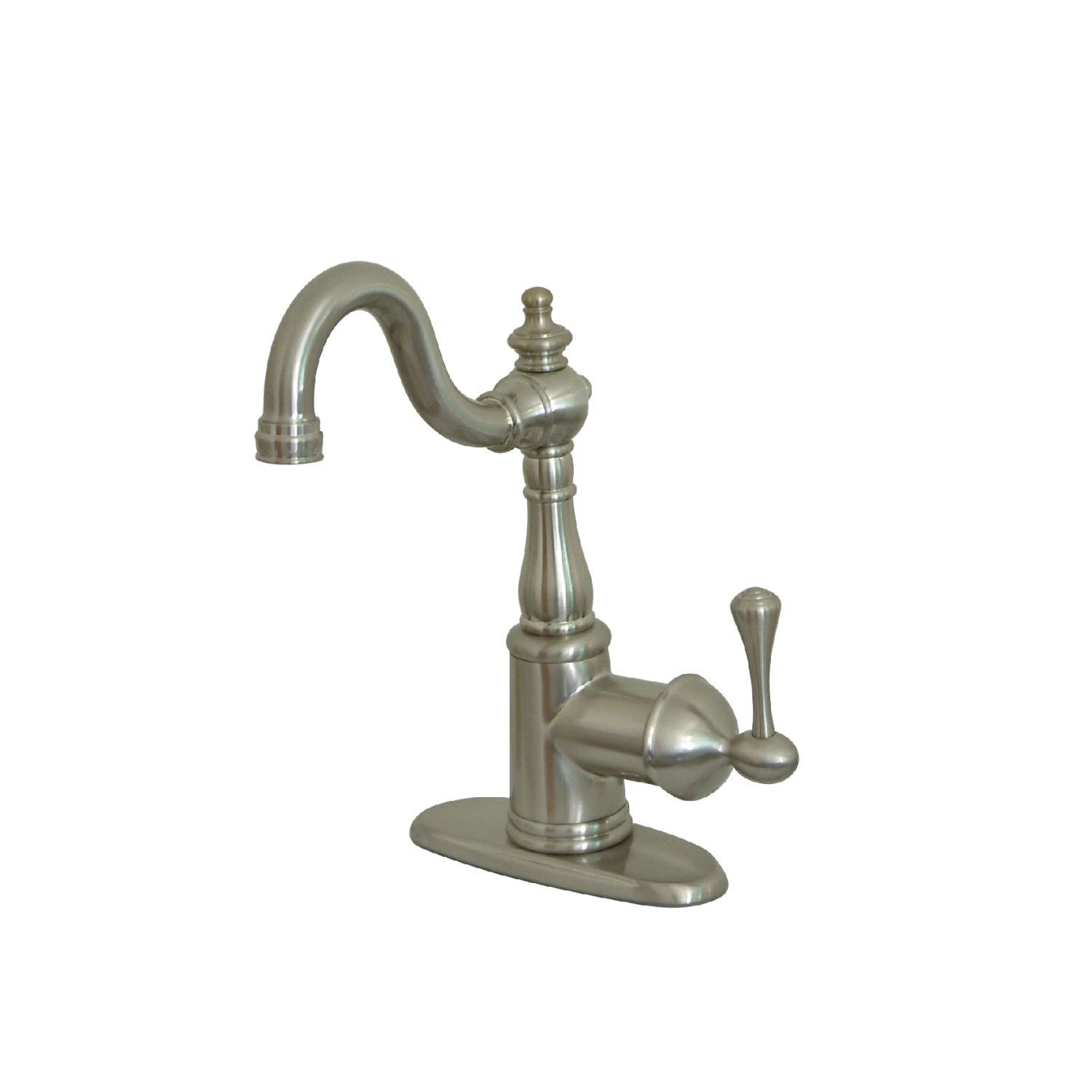 Kingston Heirloom KS7498BL - Robinet de barre de montage de plate-forme vintage anglais 1 trou, nickel brossé