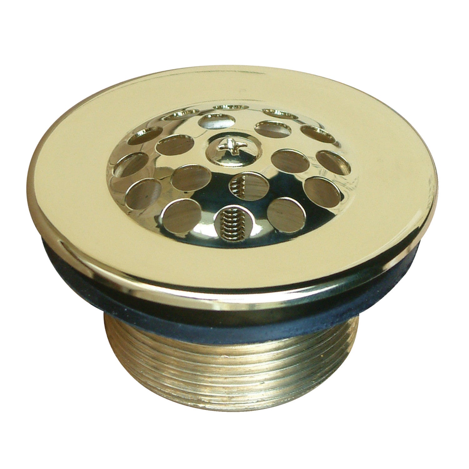 Kingston Tulare DTL202 - Made To Match Brass Tub Strainer Drain, Polished Brass