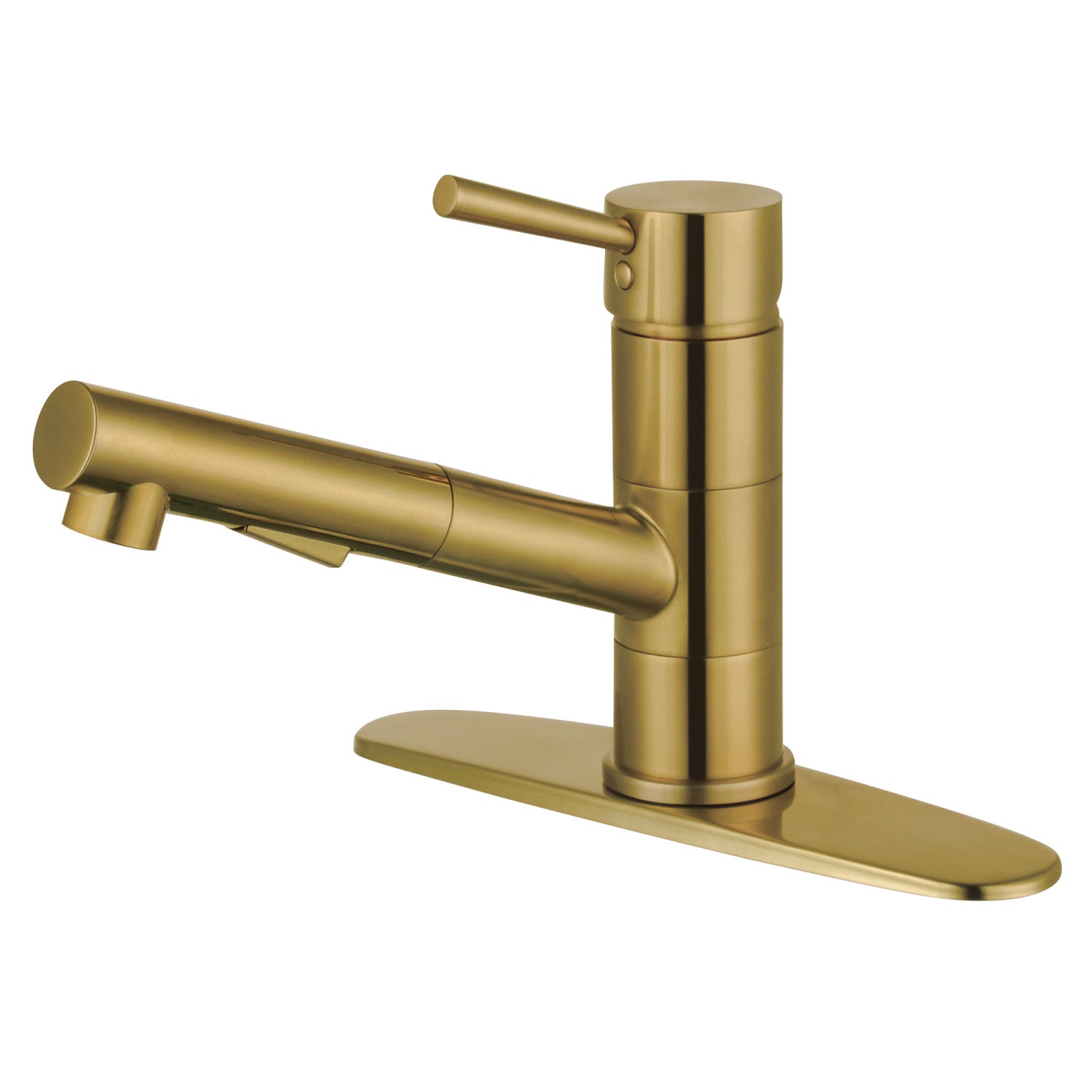 Kingston Sona LS8403DL - Robinet de cuisine à une poignée Concord 1 trou pour grenadier, laiton brossé
