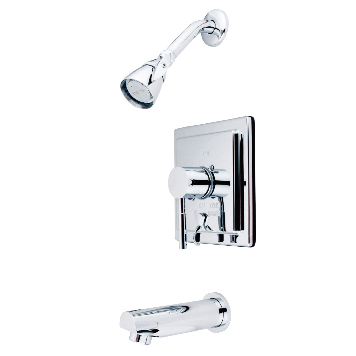 Kingston Sona KB86510DL - Robinet de baignoire et de douche à pression monomanche Concord, chrome poli