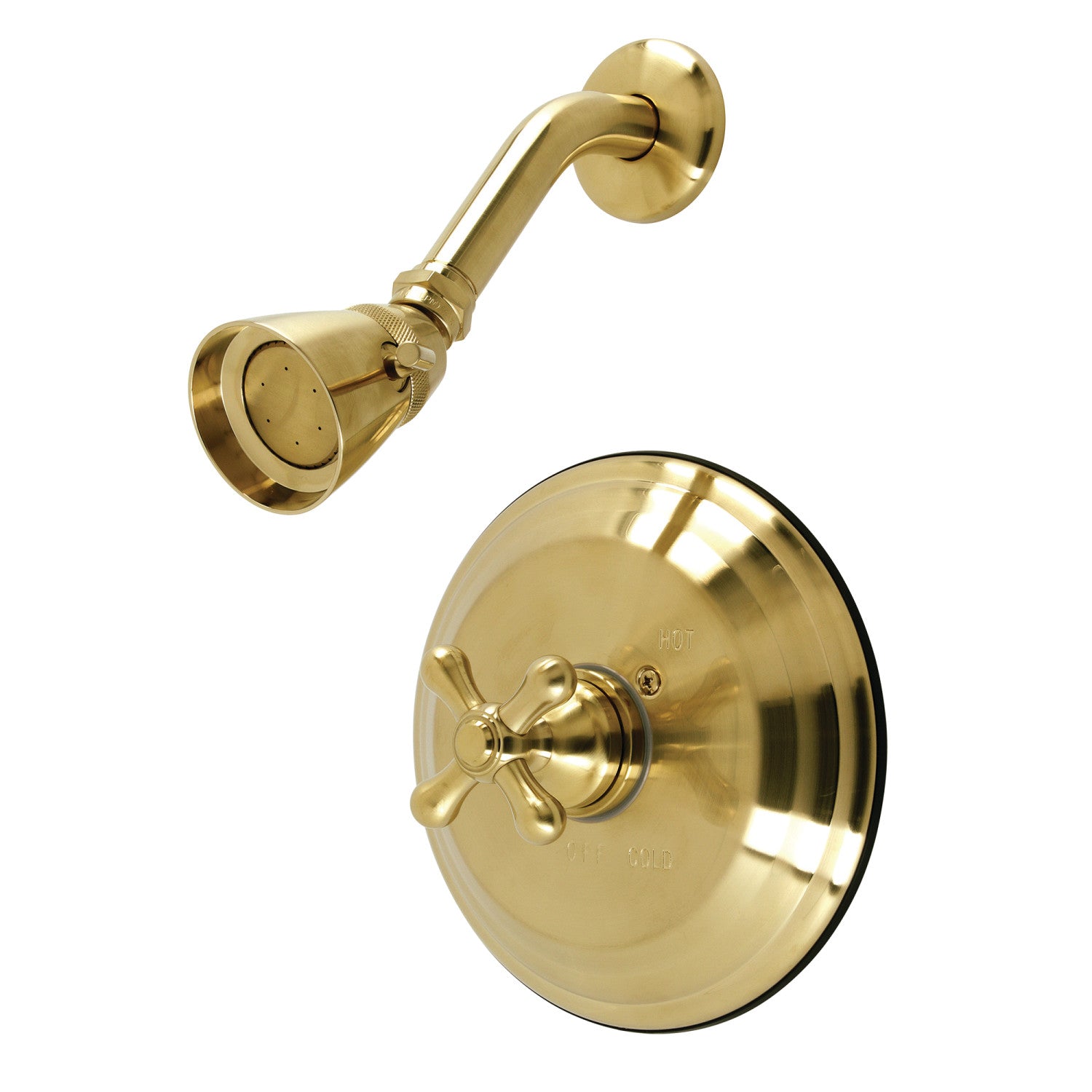 Kingston Heirloom KB3637AXSO - Robinet de douche équilibré à pression à une poignée, laiton brossé