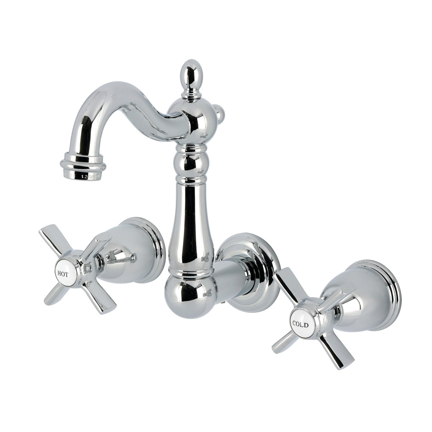Kingston Heirloom KS1221ZX - Robinet de salle de bains à double poignée Millennium 3 trous, chrome poli