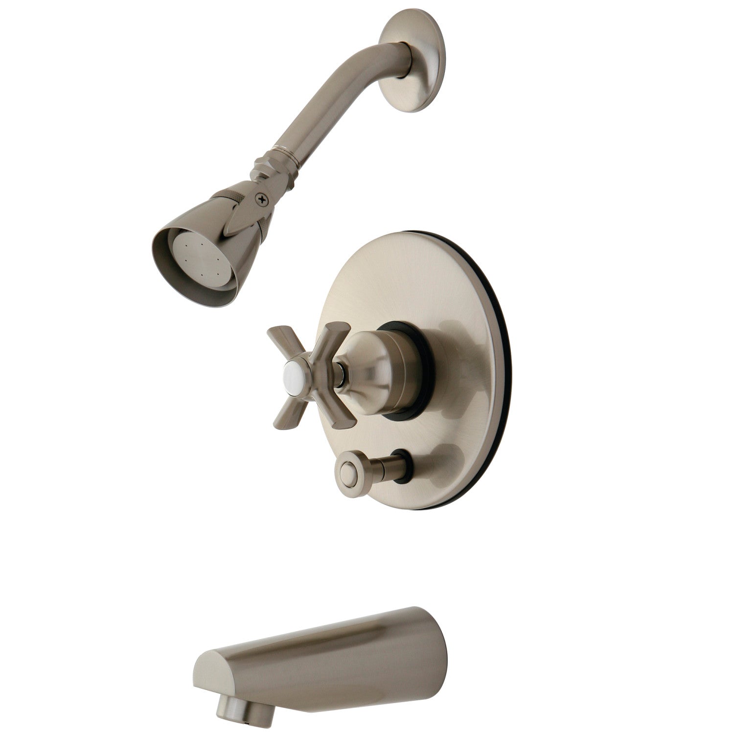 Kingston Millennium KB86980ZX Robinet de baignoire et de douche à pression équilibrée à une poignée, nickel brossé