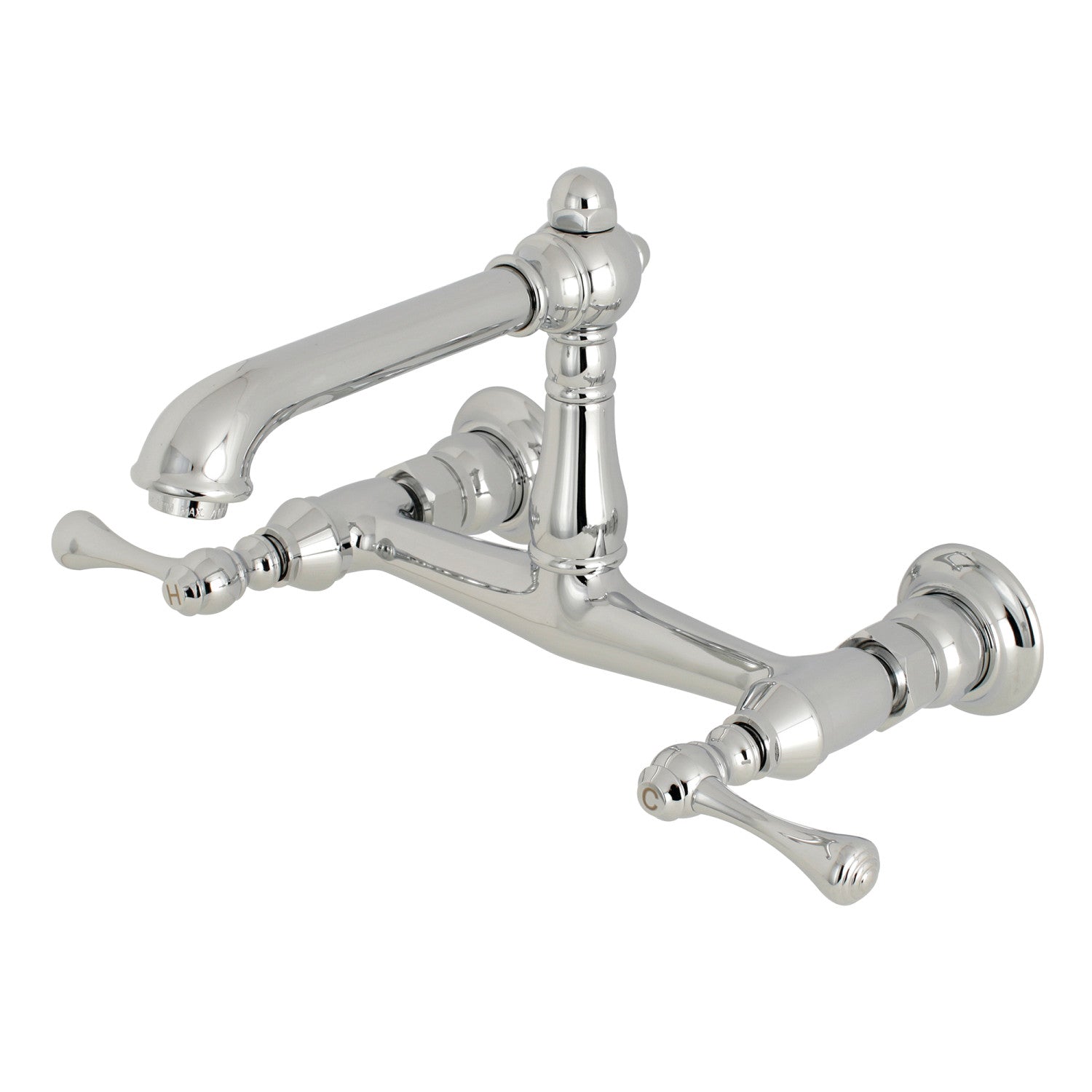 Kingston Heirloom KS7241BL - Robinet de salle de bains à double poignée de pays anglais 2 trous, chrome poli