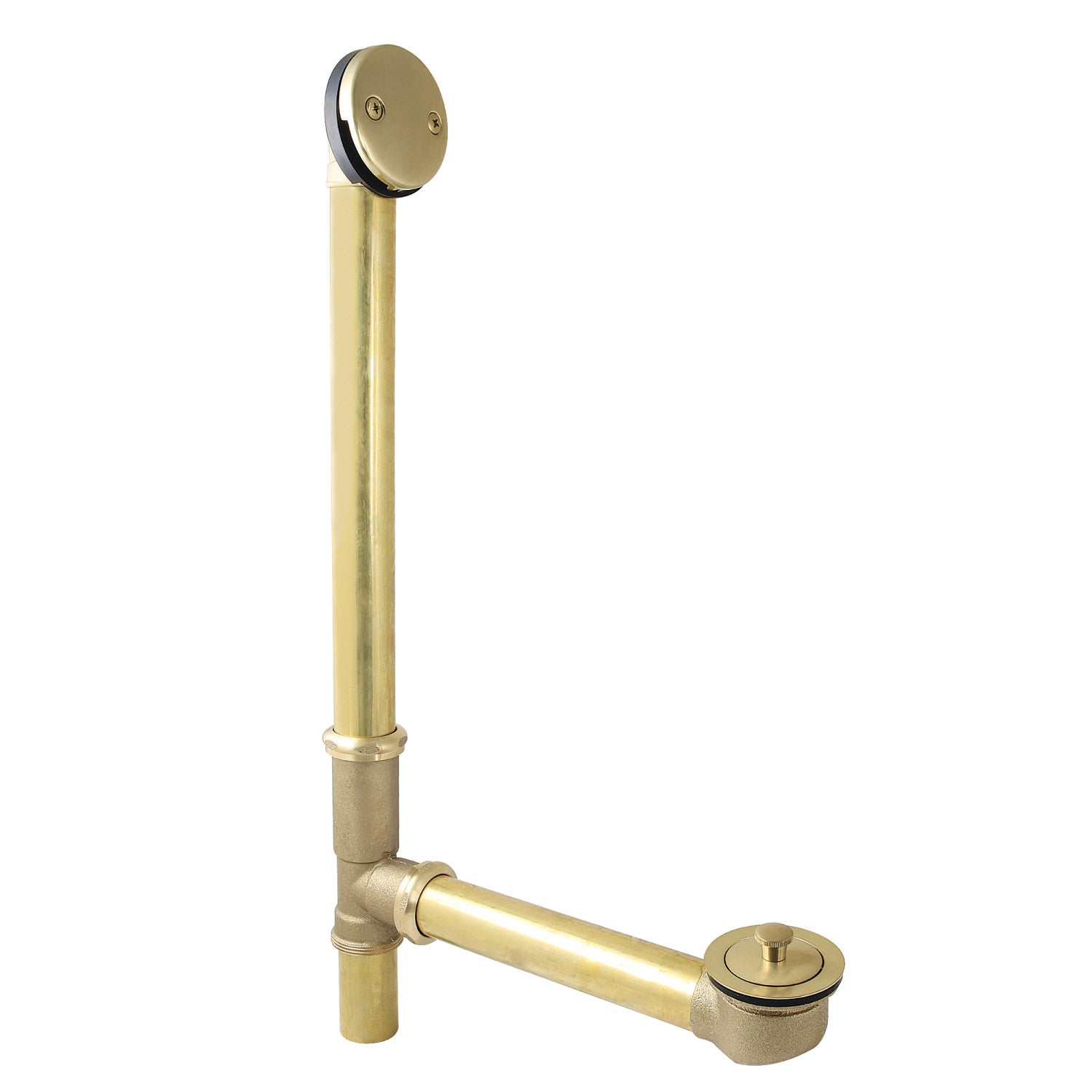 Kingston Heirloom DLL3167 - Made To Match 21-Inch Brass Lift and Turn Tub Waste and Overflow, Brushed Brass