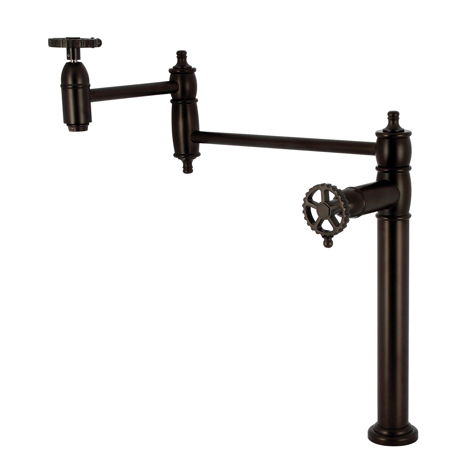 Kingston Tulare KS3705CG - Robinet de remplissage de pot de montage de plate-forme de Fuller 1 trou, bronze frotté à l'huile