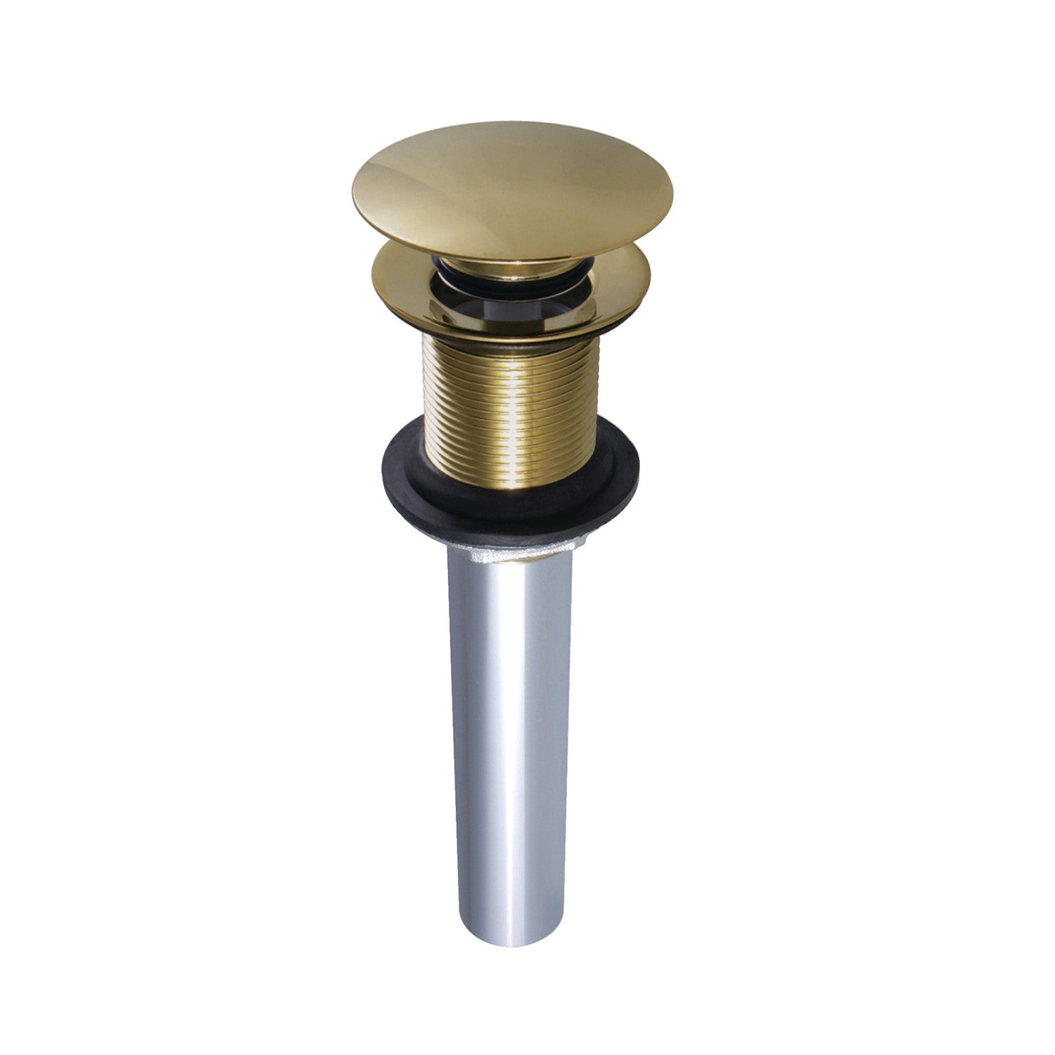 Kingston Sona EV7002 - Trimscape Brass Push Pop-Up Bathroom Sink Drain without Overflow, 22 Gauge, Polished Brass