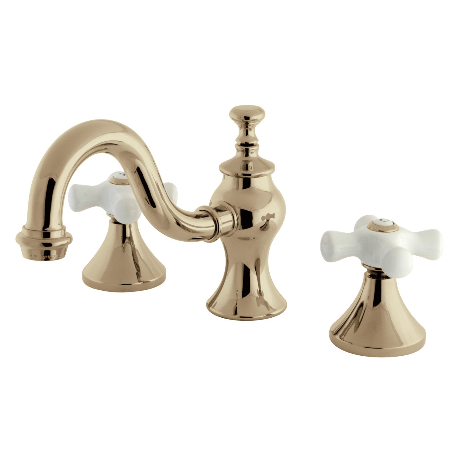 Kingston Heirloom KC7162PX Robinet de salle de bains à grande échelle avec deux poignées 3 trous, laiton poli