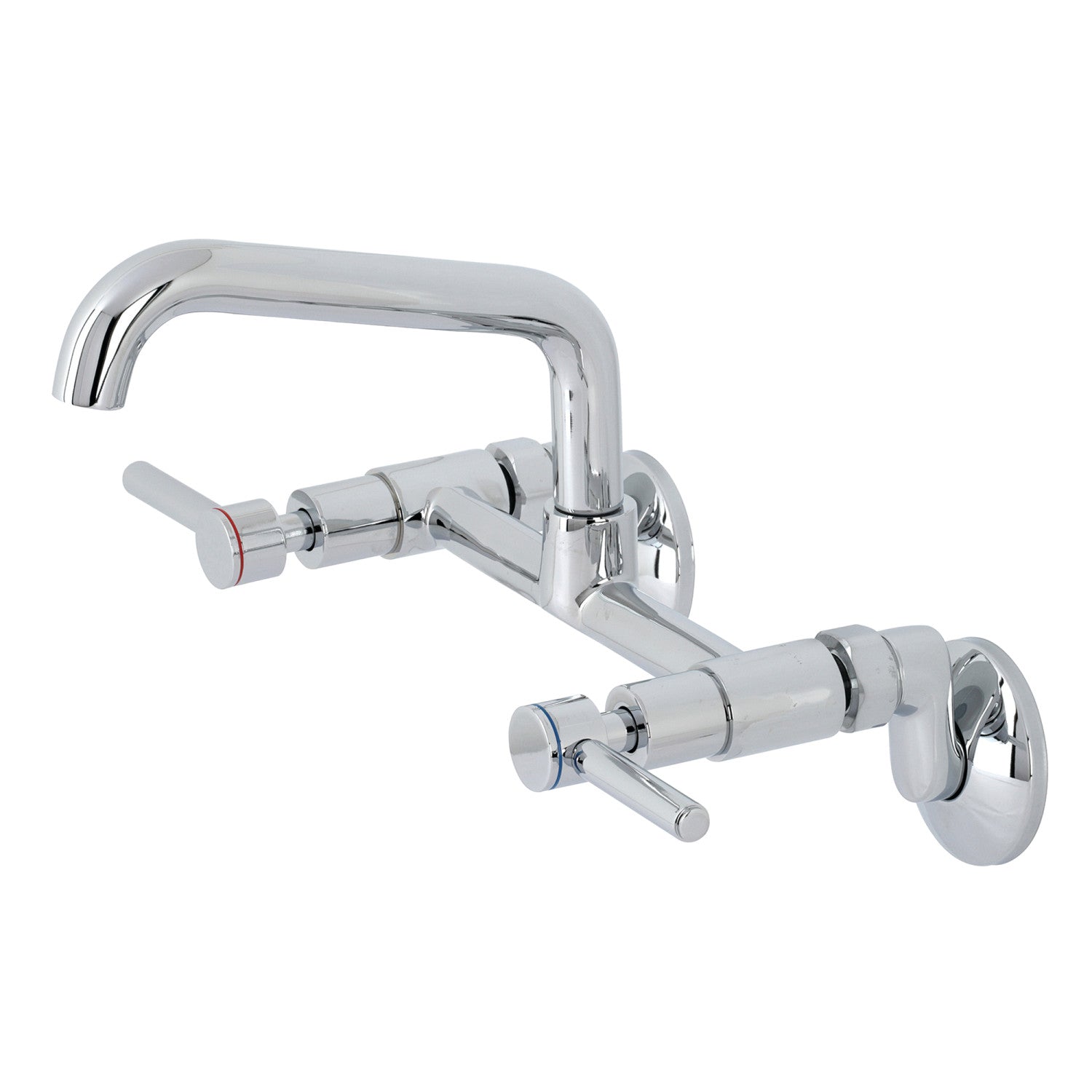 Kingston Sona KS823C - Robinet de cuisine à deux poignées Concord 2 trous, chrome poli