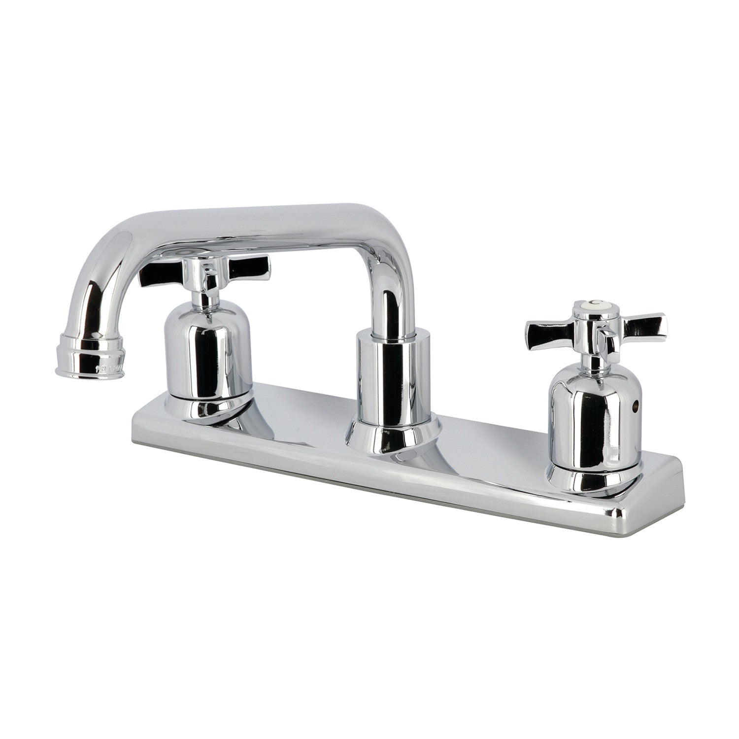 Kingston Tulare FB2131ZX - Robinet de cuisine central à deux poignées Millennium 2 trous 8, chrome poli